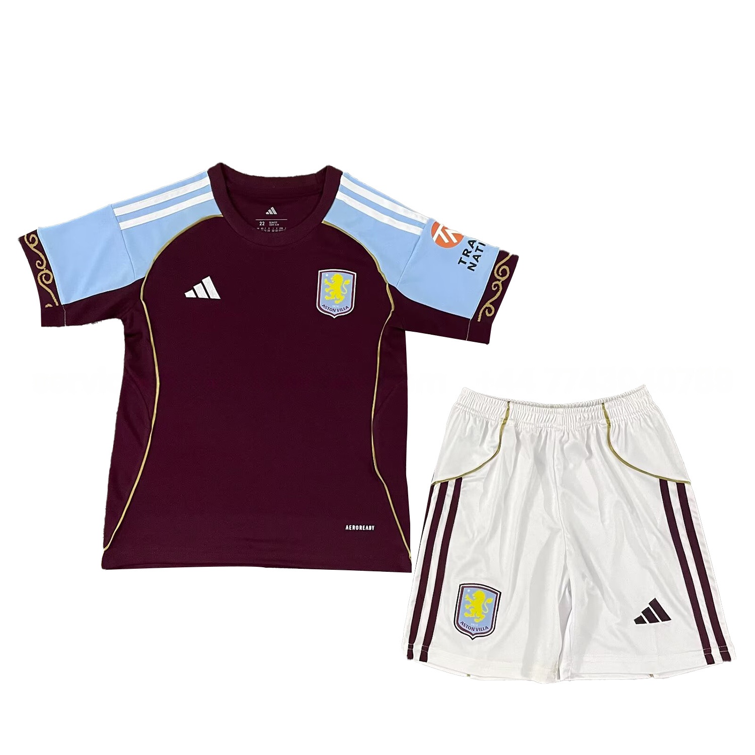 Aston Villa 25-26 Home Men's Adult Jersey Set - Fans Version - ManixJersey