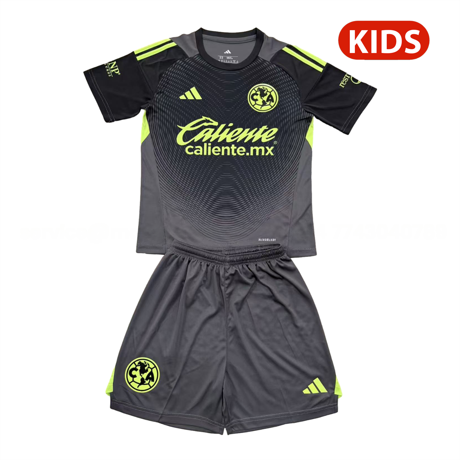 Club América 25-26 Black Goalkeeper Kids Kit - ManixJersey