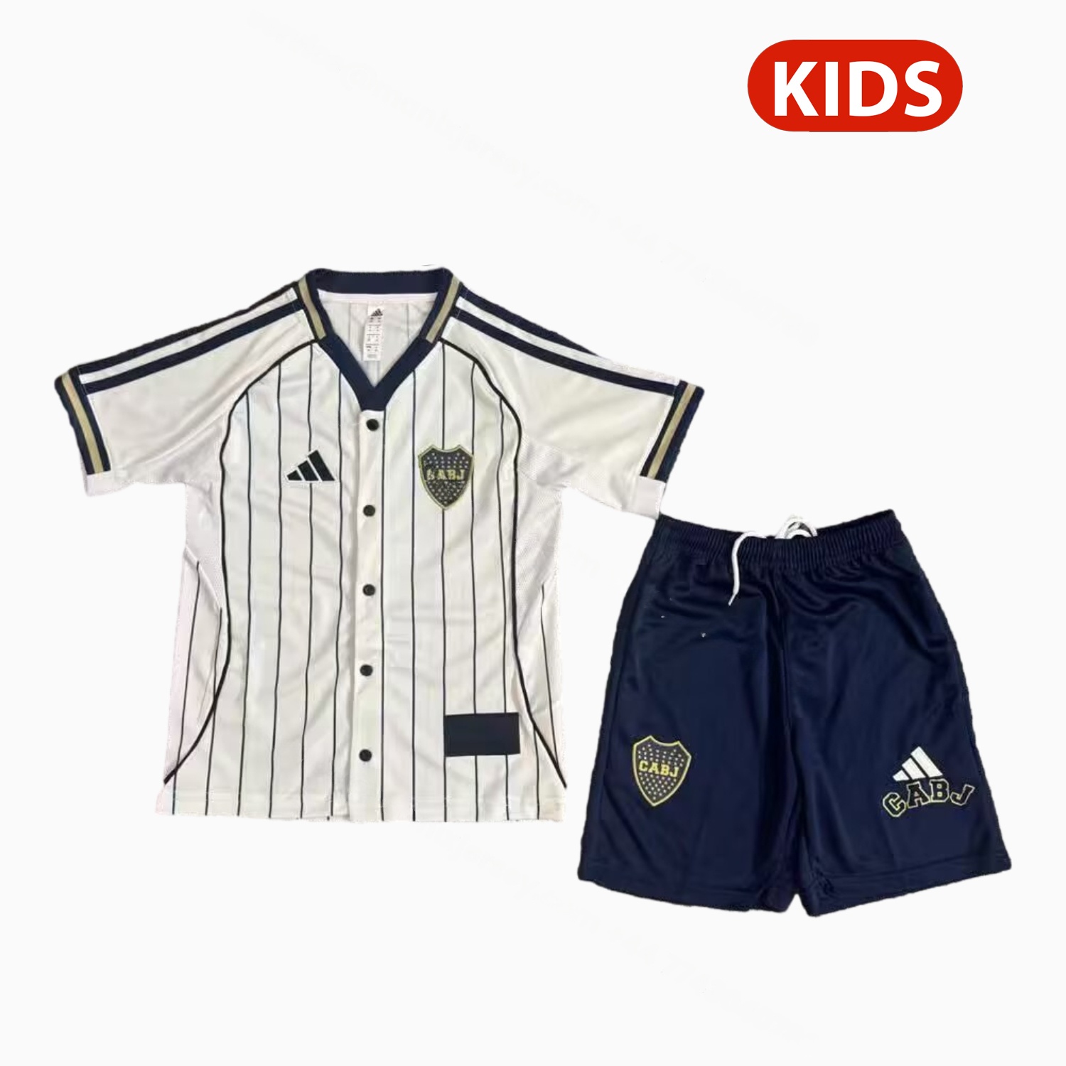 Boca Juniors 25-26 White Baseball Kids Kit - ManixJersey