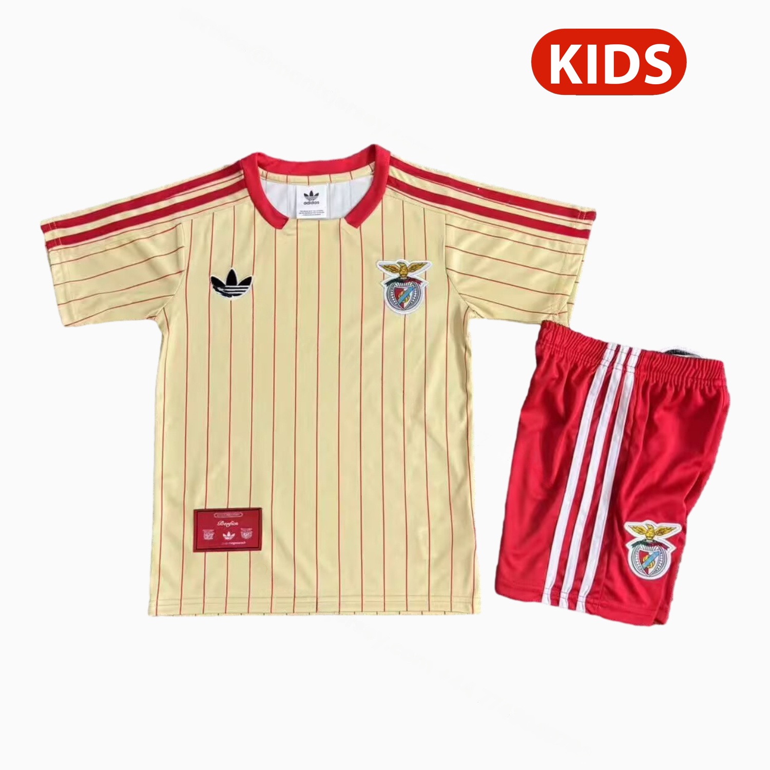 Benfica 25-26 Icon Range Travel Yellow Special Edition Kids Kit - ManixJersey