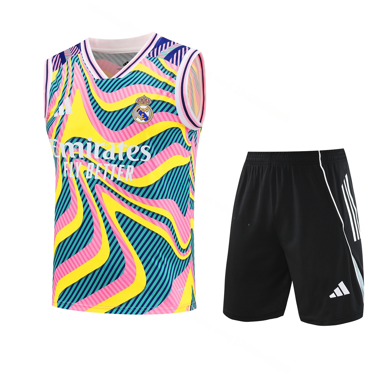 Real Madrid 25-26 Vest Training Set - Colorful Vest & Black Shorts - ManixJersey