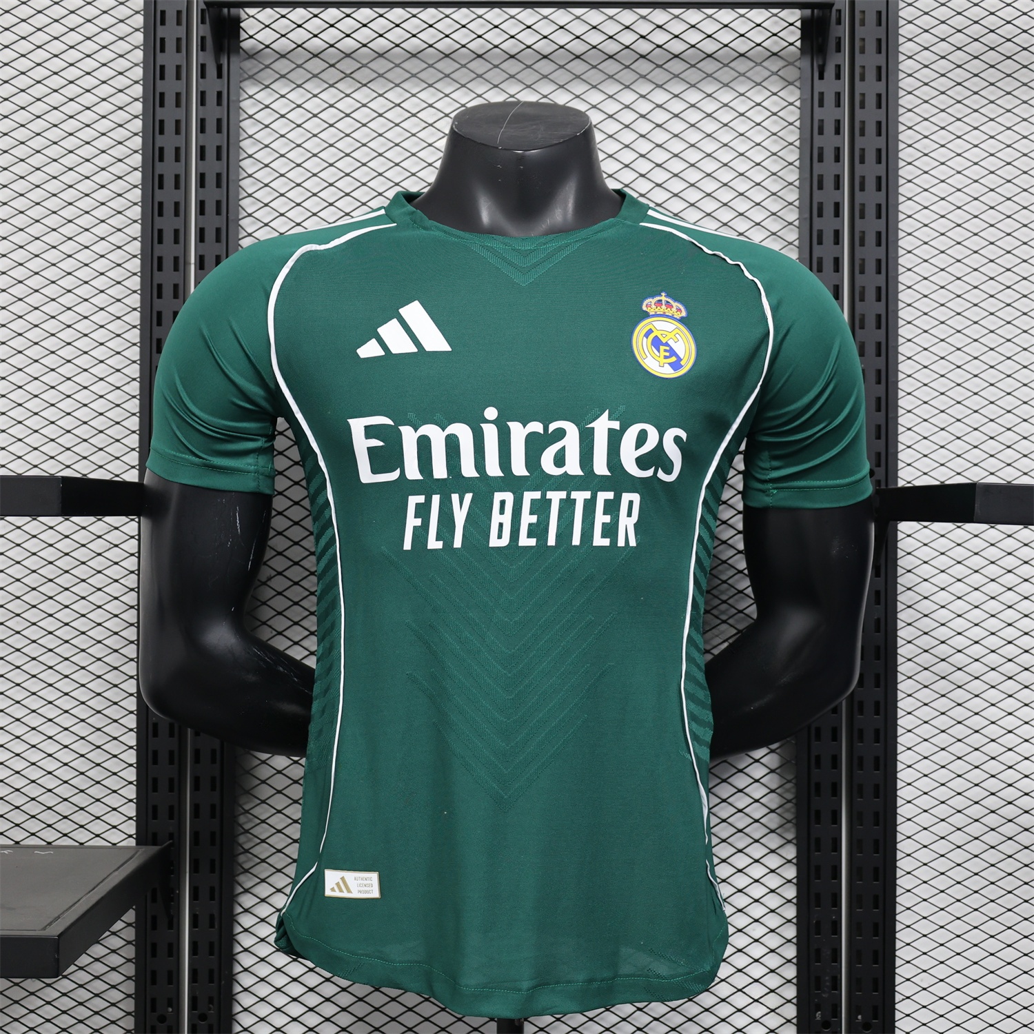 Real Madrid 25-26 Green With White Lines Special Jersey - Player Version - ManixJersey