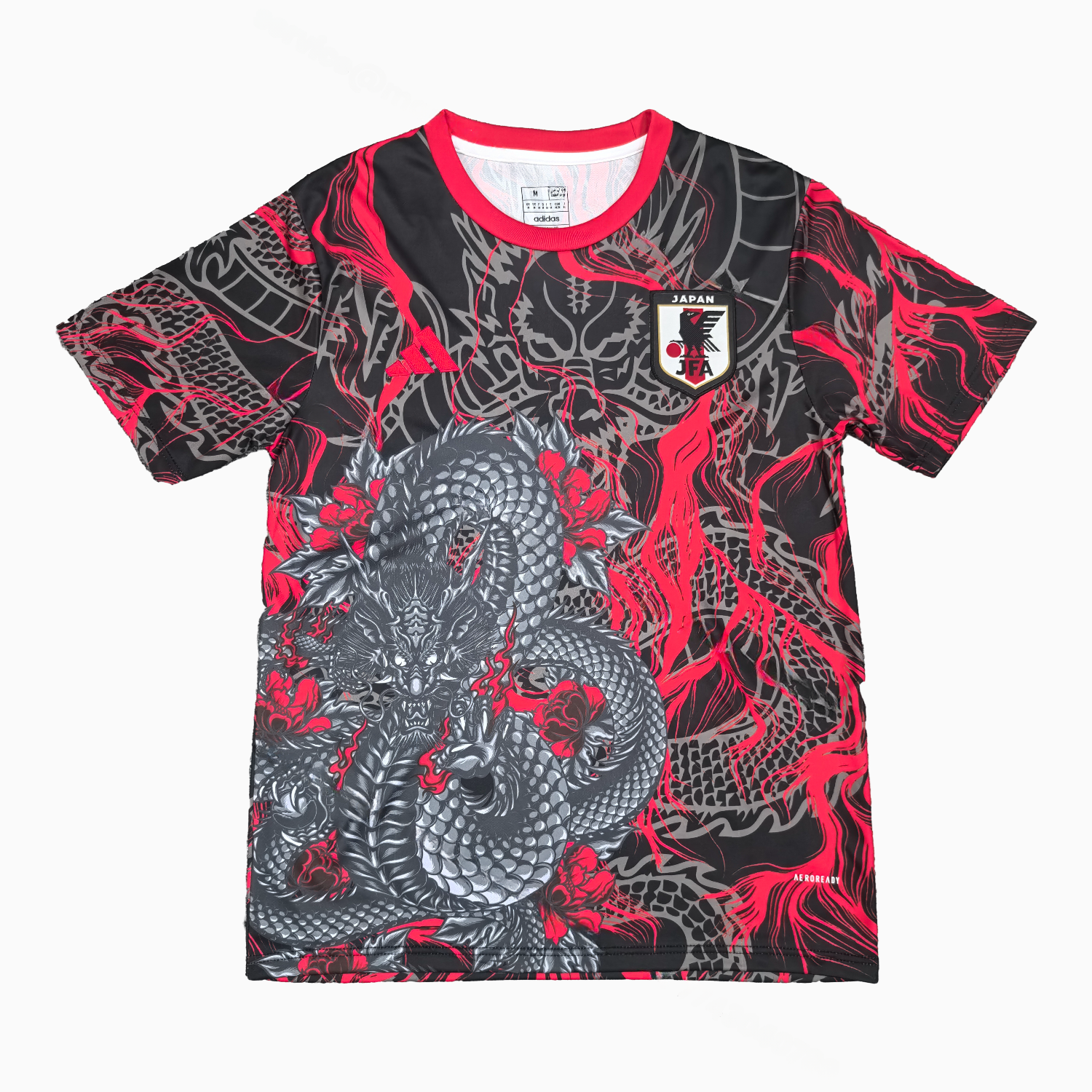 Japan 25-26 Black Dragon Black And Red Jersey - Fans Version - ManixJersey