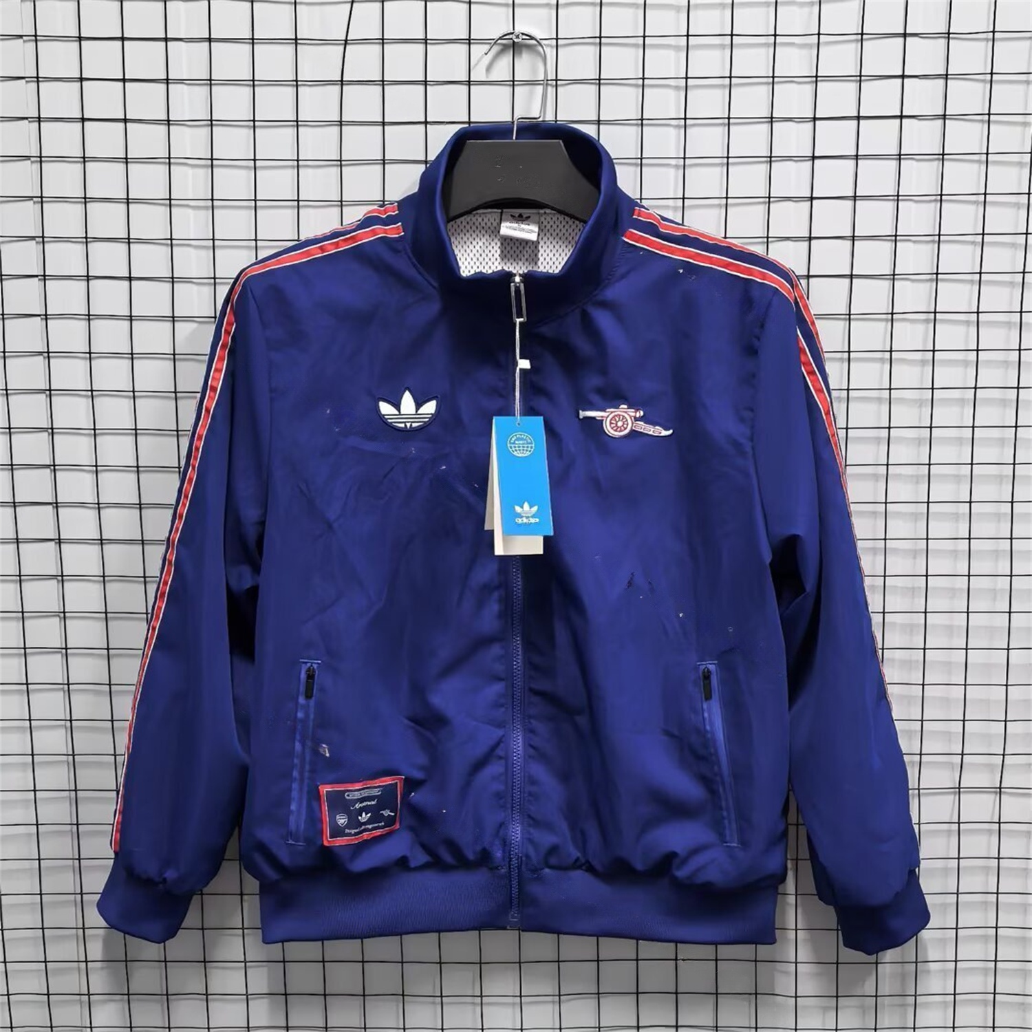 Arsenal 25-26 Throwback Windbreaker Jacket - Deep Blue - ManixJersey