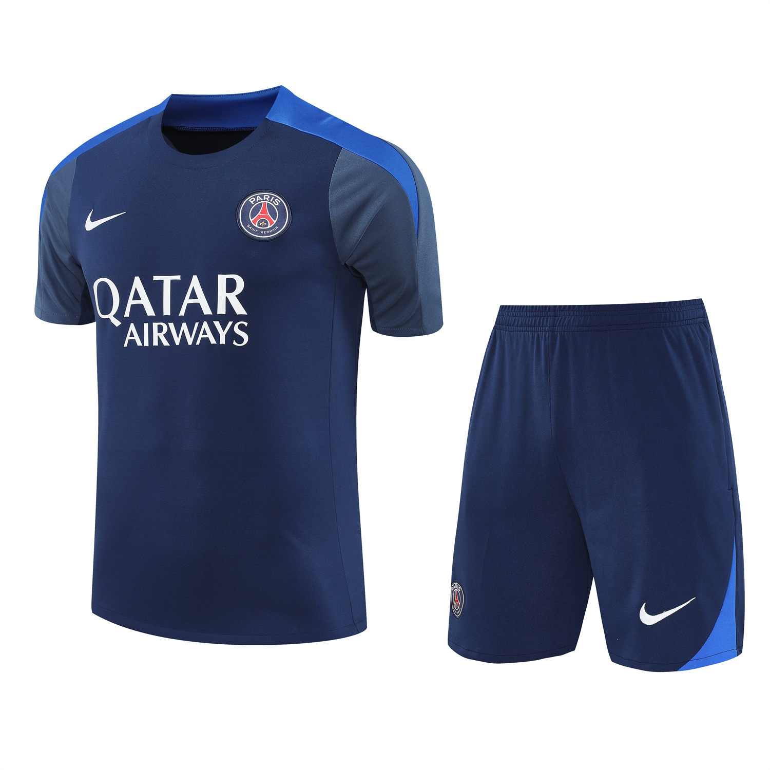 Paris Saint-Germain PSG 25-26 Short-Sleeve Training Set - Royal Blue & Royal Blue Shorts - ManixJersey
