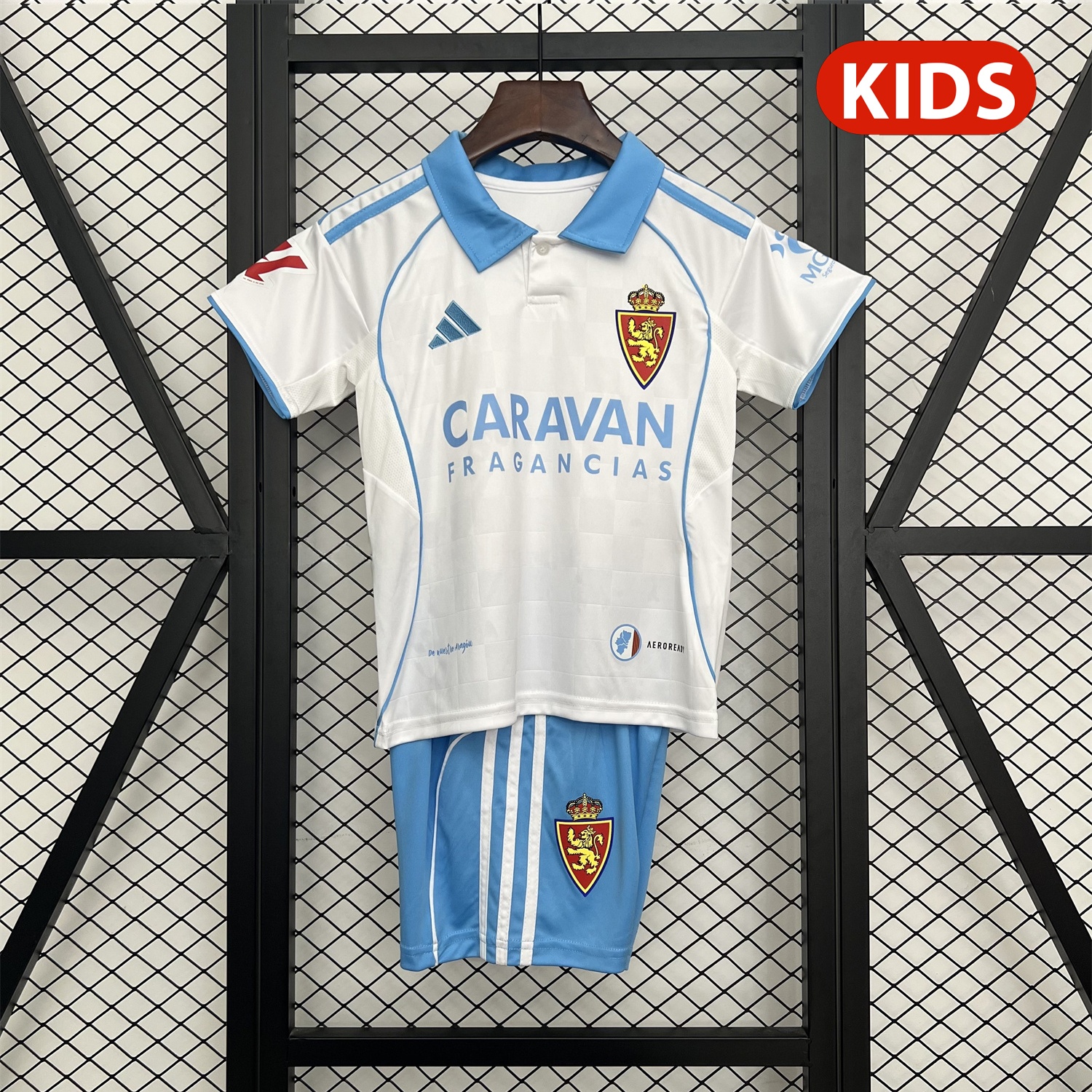 Real Zaragoza 25-26 Home Kids Kit - ManixJersey