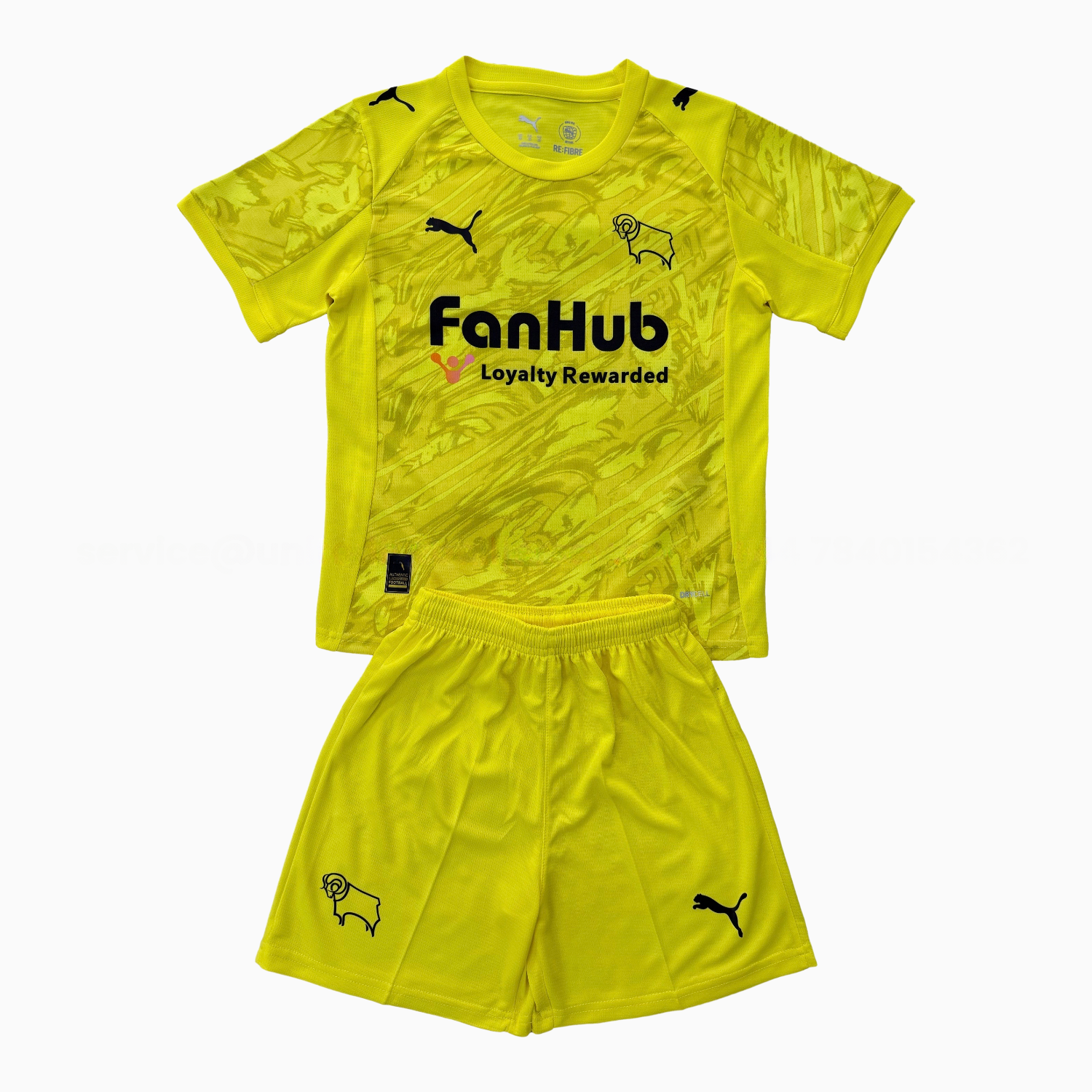 Derby County 25-26 Yellow Goalkeeper Men's Adult Jersey Set - Fans Version - ManixJersey