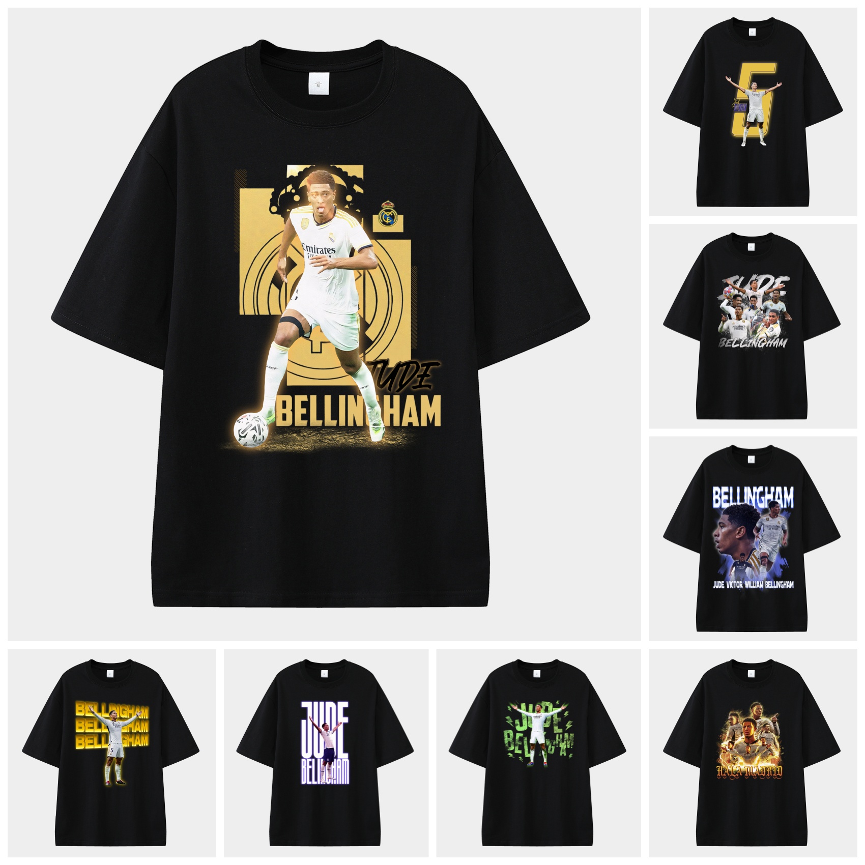 Bellingham Real Madrid England 24-25 25-26 Unisex Pure Cotton T-shirt - ManixJersey