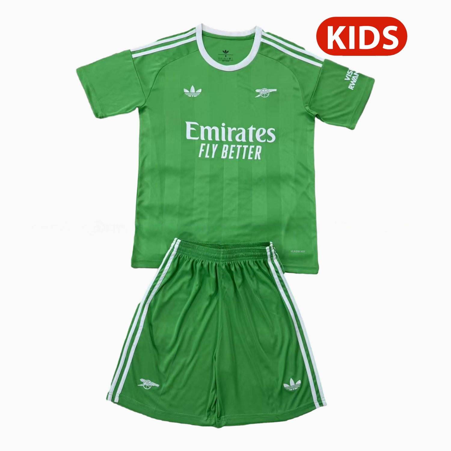 Arsenal 25-26 Green Goalkeeper Kids Kit - ManixJersey