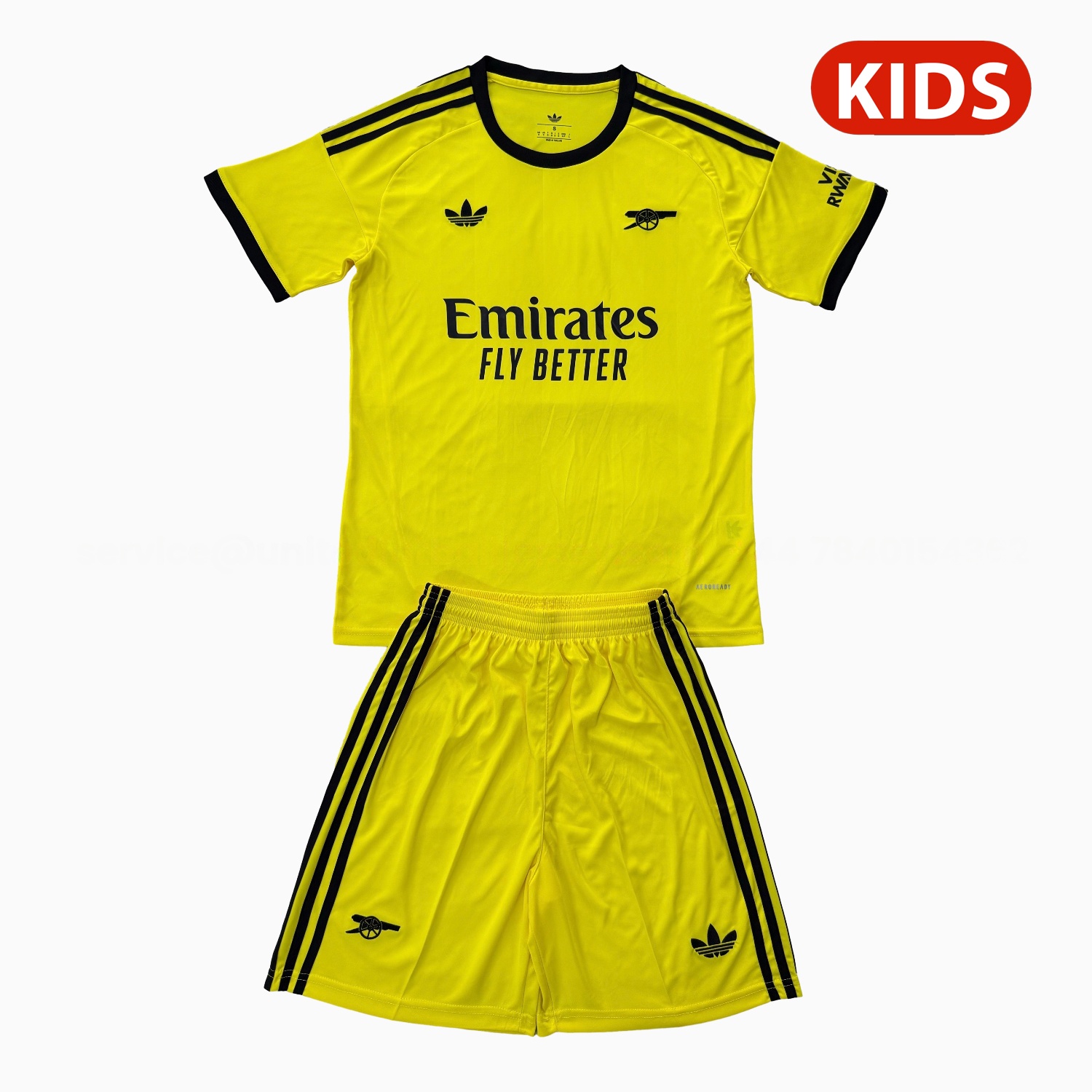 Arsenal 25-26 Yellow Goalkeeper Kids Kit - ManixJersey