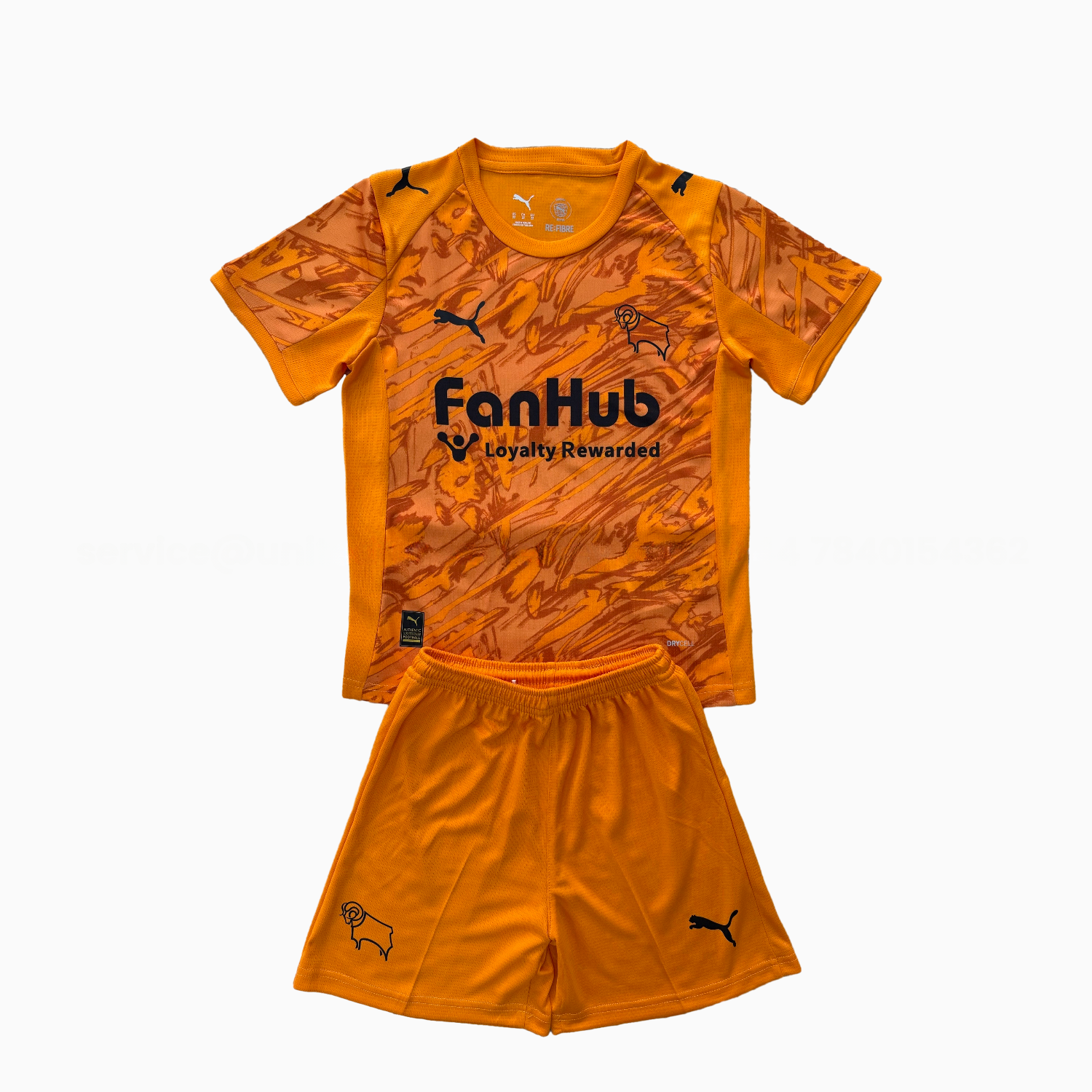 Derby County 25-26 Orange Goalkeeper Men's Adult Jersey Set - Fans Version - ManixJersey