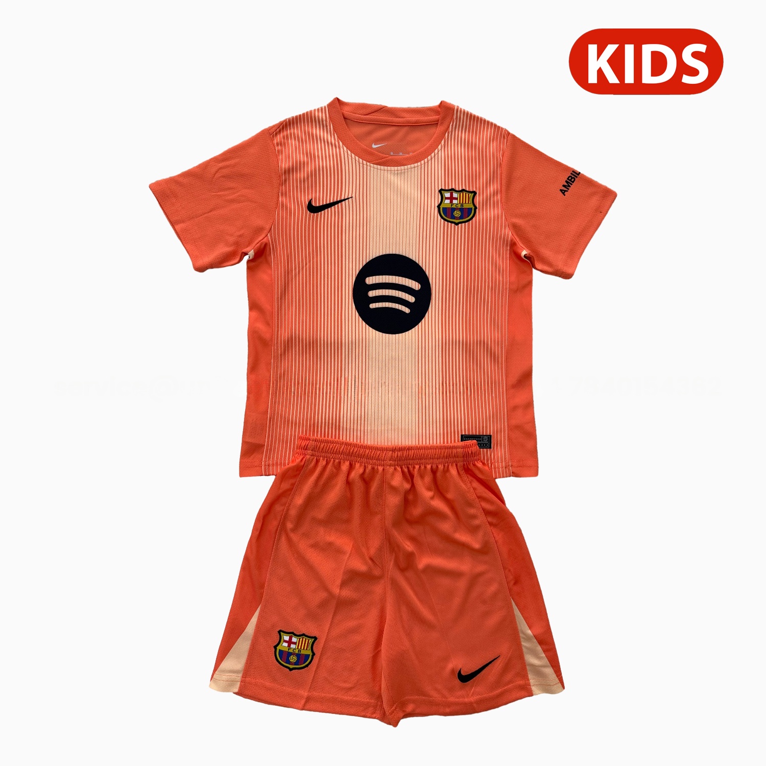 Barcelona 25-26 Orange Goalkeeper Kids Kit - ManixJersey