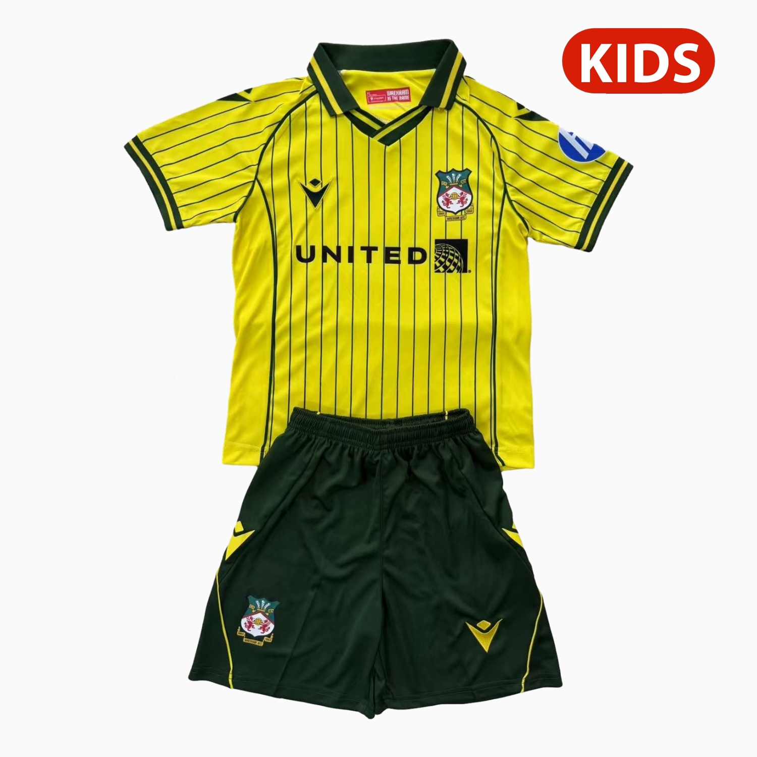 Wrexham 25-26 Away Kids Kit - ManixJersey