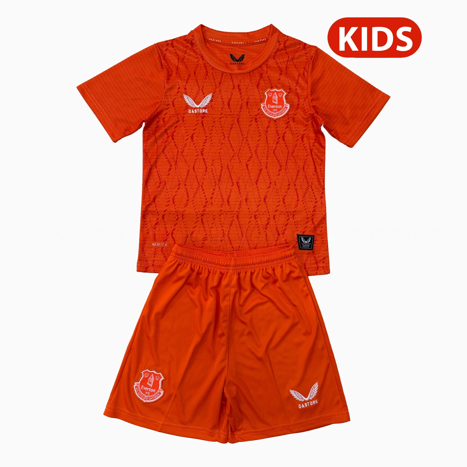 Everton 25-26 Orange Goalkeeper Kids Kit - ManixJersey