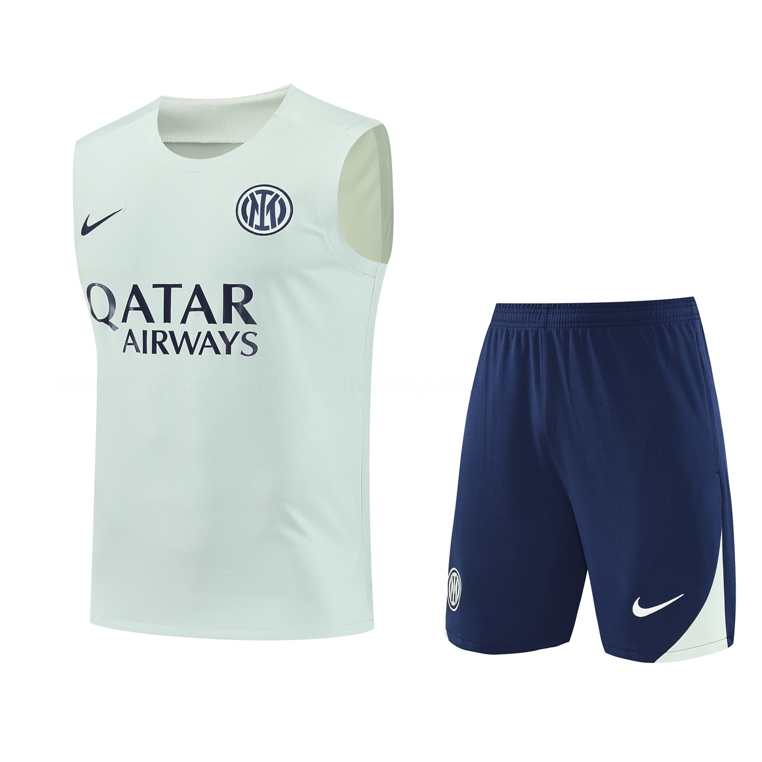Inter Milan 25-26 Vest Training Set - White Vest & Blue Shorts - ManixJersey
