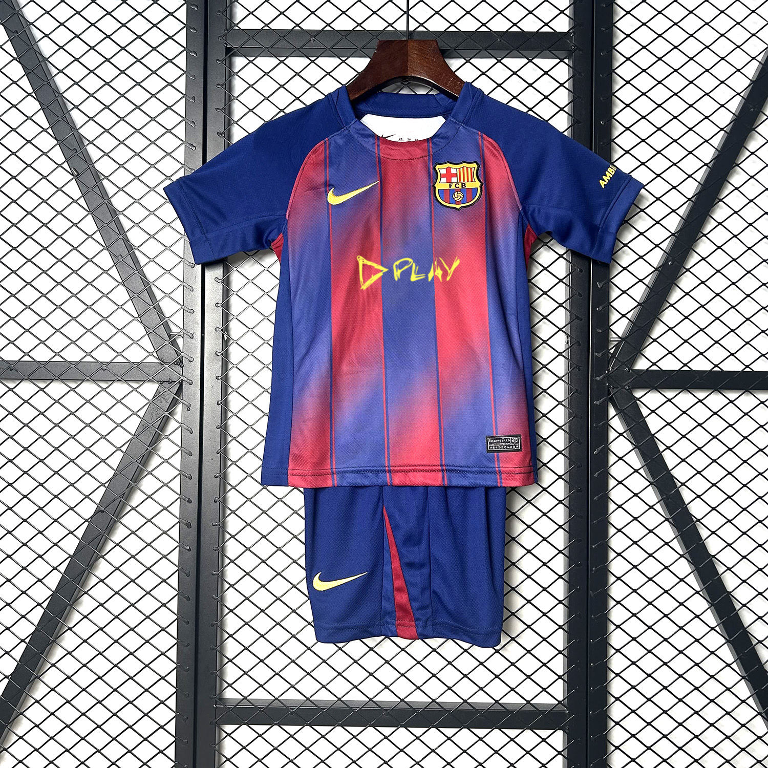 Barcelona 25-26 Ed Sheeran Home Special Kids Kit - Fans Version - ManixJersey