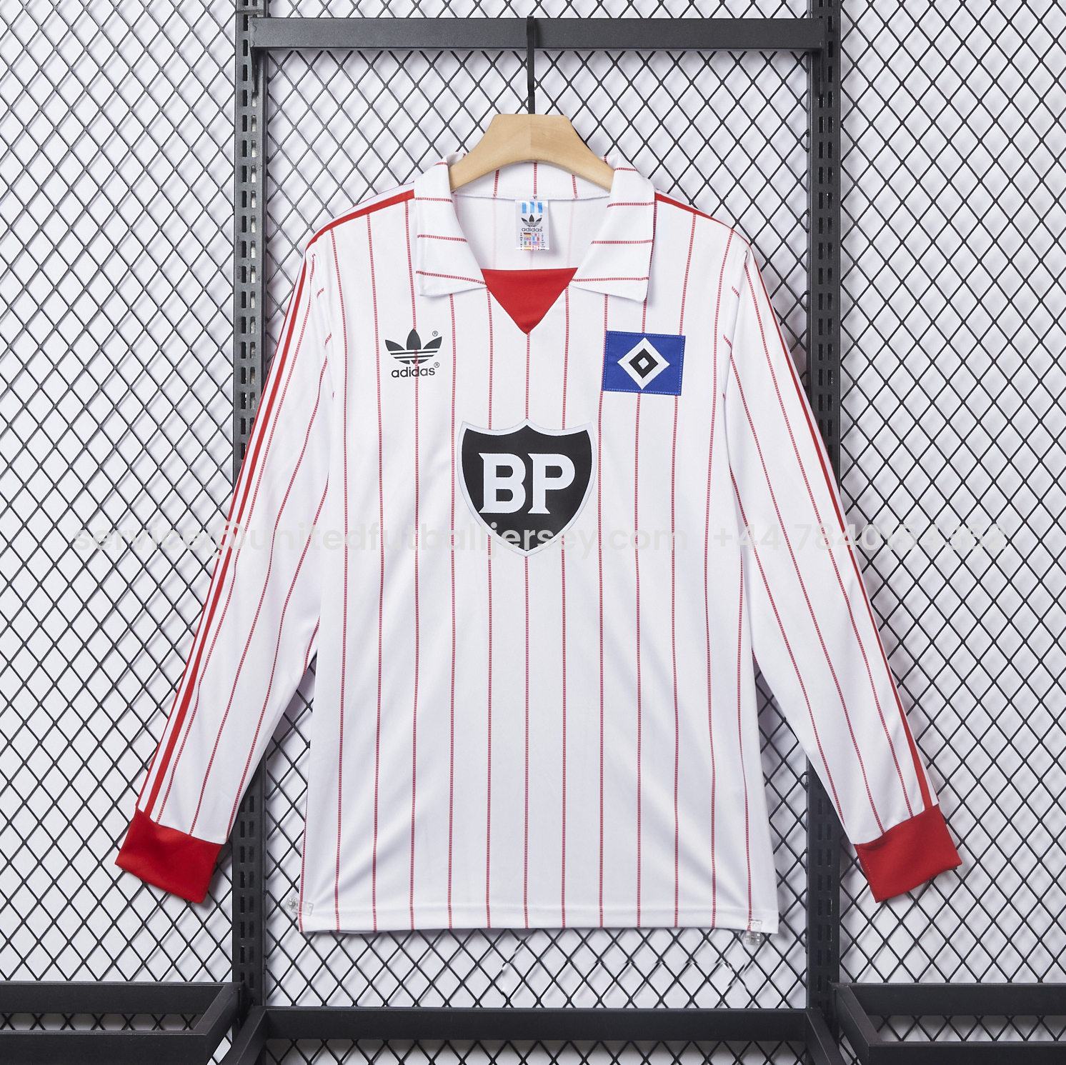 Retro Hamburger SV 1982-83 Home Long Sleeves Jersey - ManixJersey