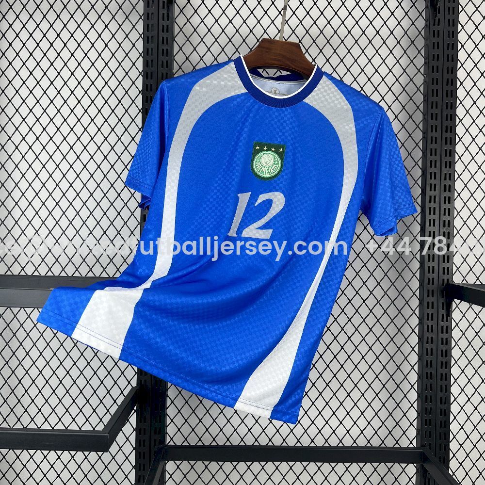 Retro Palmeiras 1999-00 Marcos 12 Goalkeeper Blue Jersey - ManixJersey