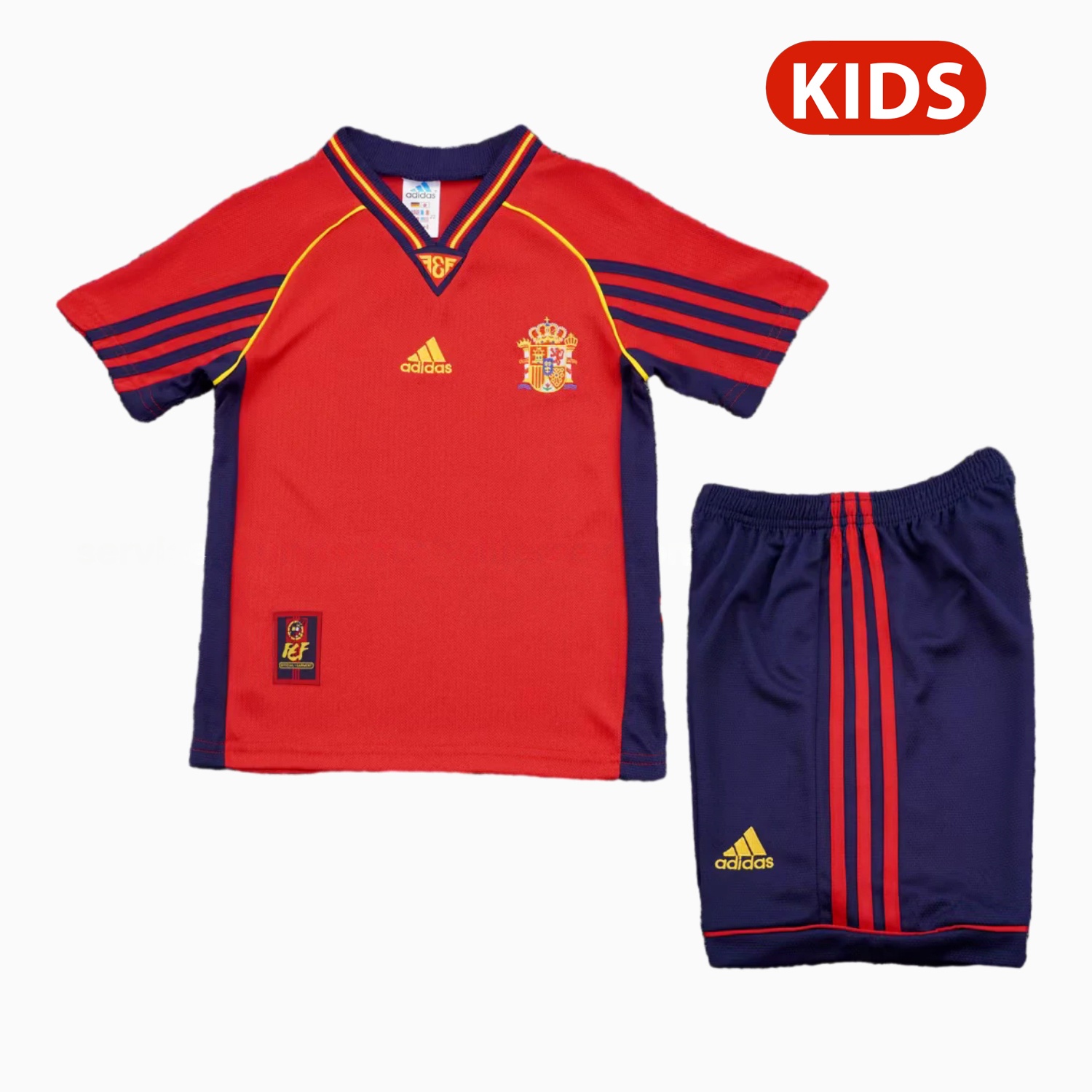 Retro Spain 1998-99 Home Kids Kit - ManixJersey