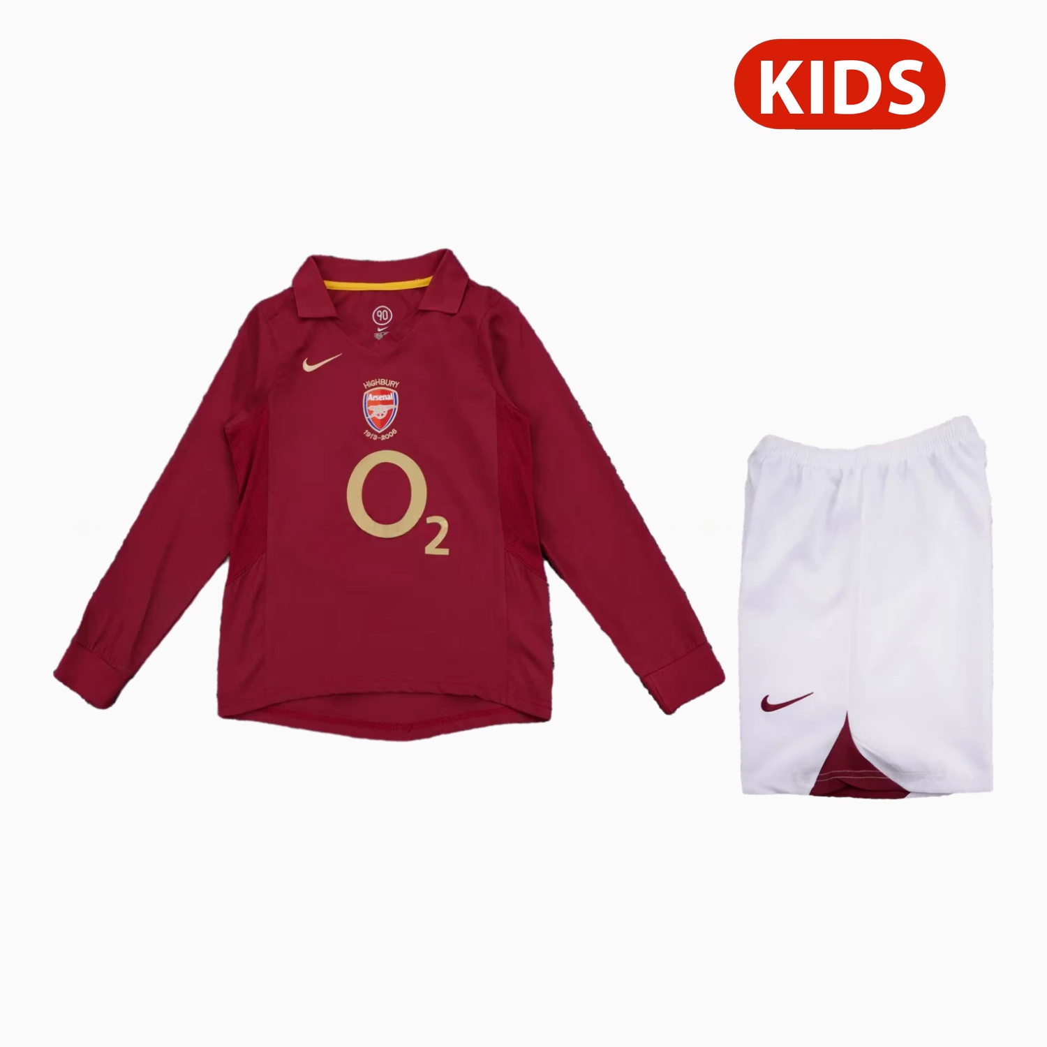 Retro Arsenal 2005-06 Home Long Sleeves Kids Kit - ManixJersey