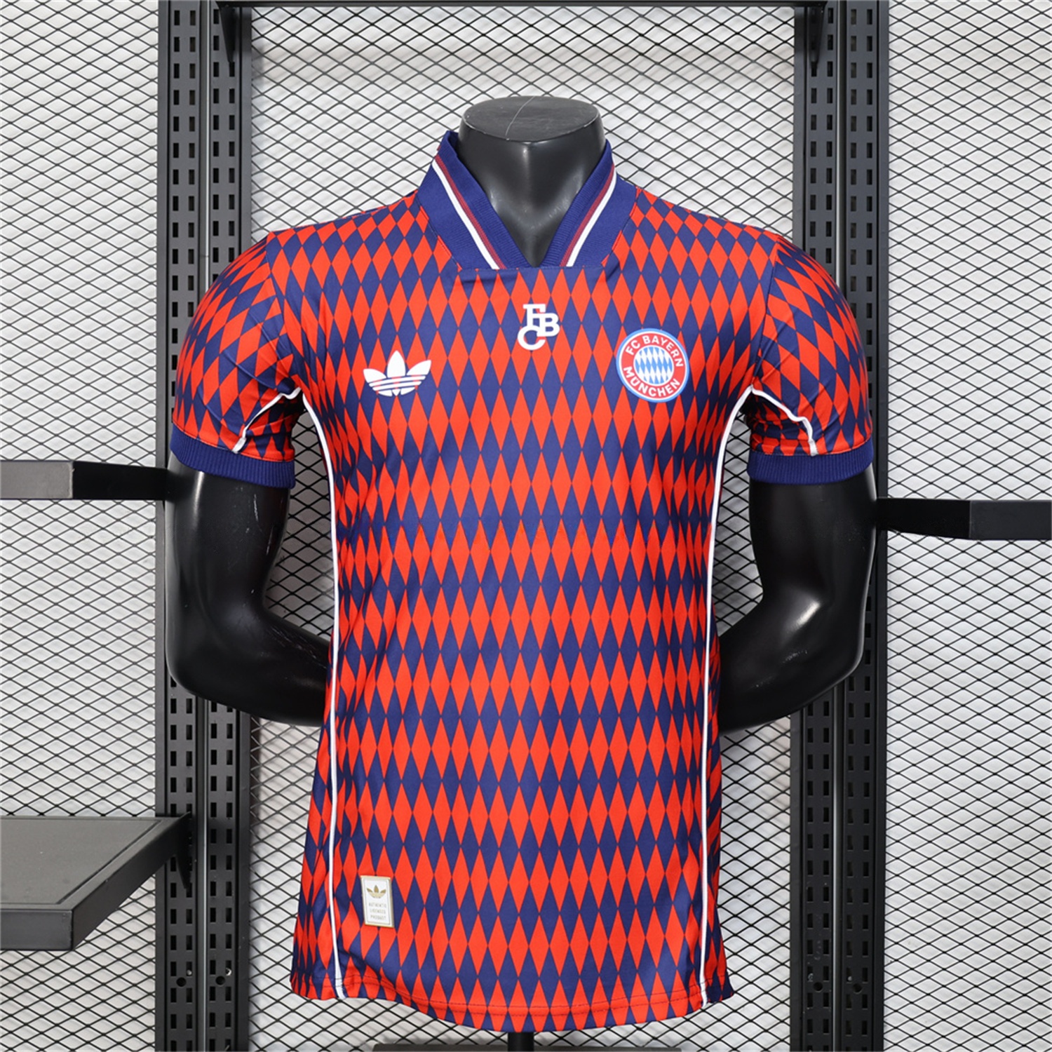 Bayern Munich 25-26 Trefoil Retro Style Red And Deep Blue Jersey - Player Version - ManixJersey
