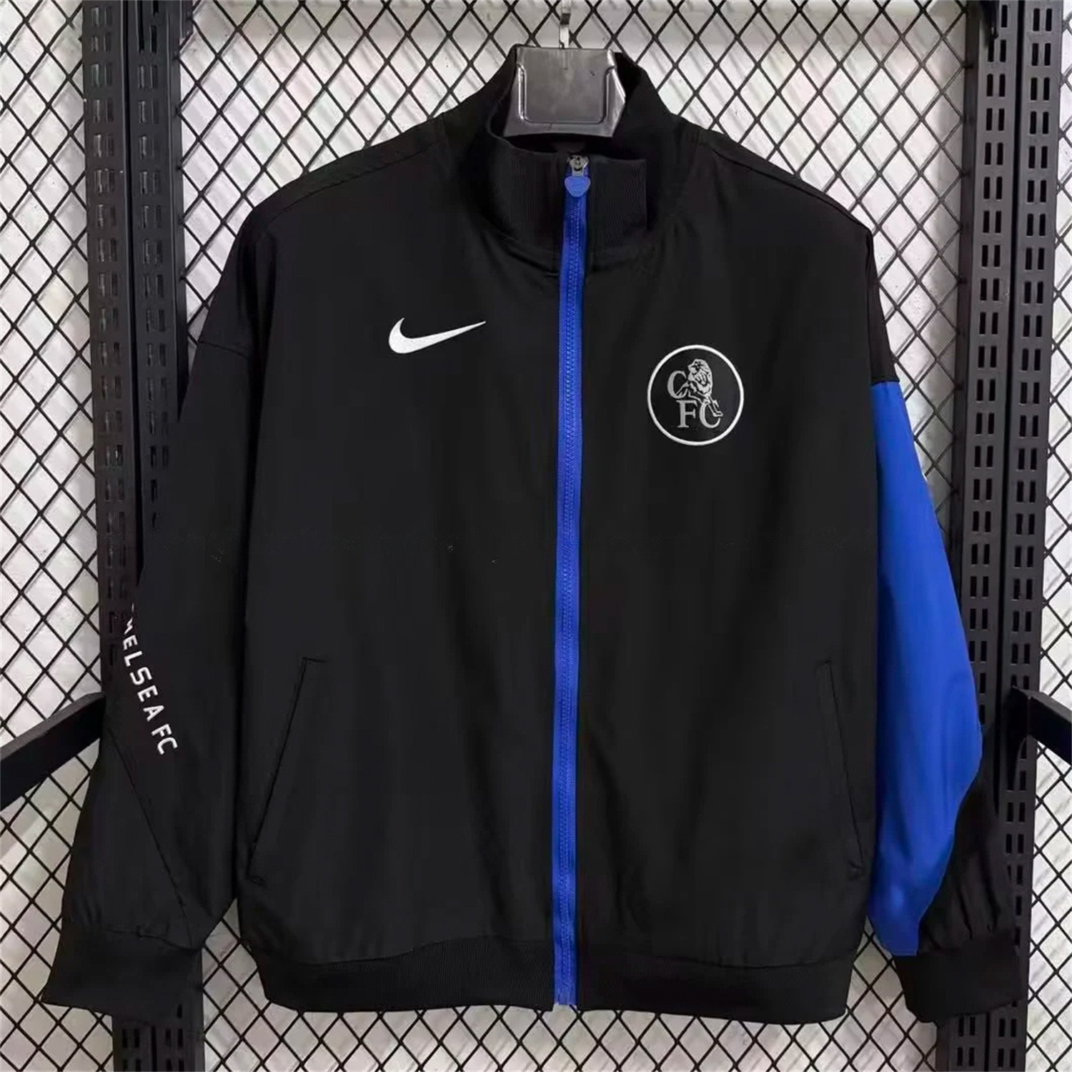 C.H.E.L.S.E.A 25-26 Windbreaker Jacket - Black And Blue - ManixJersey