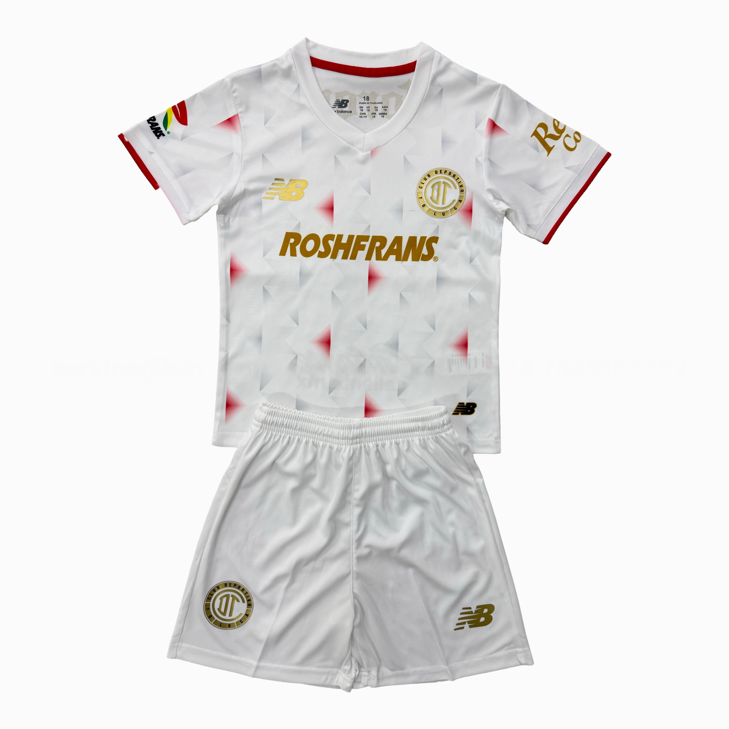 Toluca 25-26 Away White Kids Kit - ManixJersey