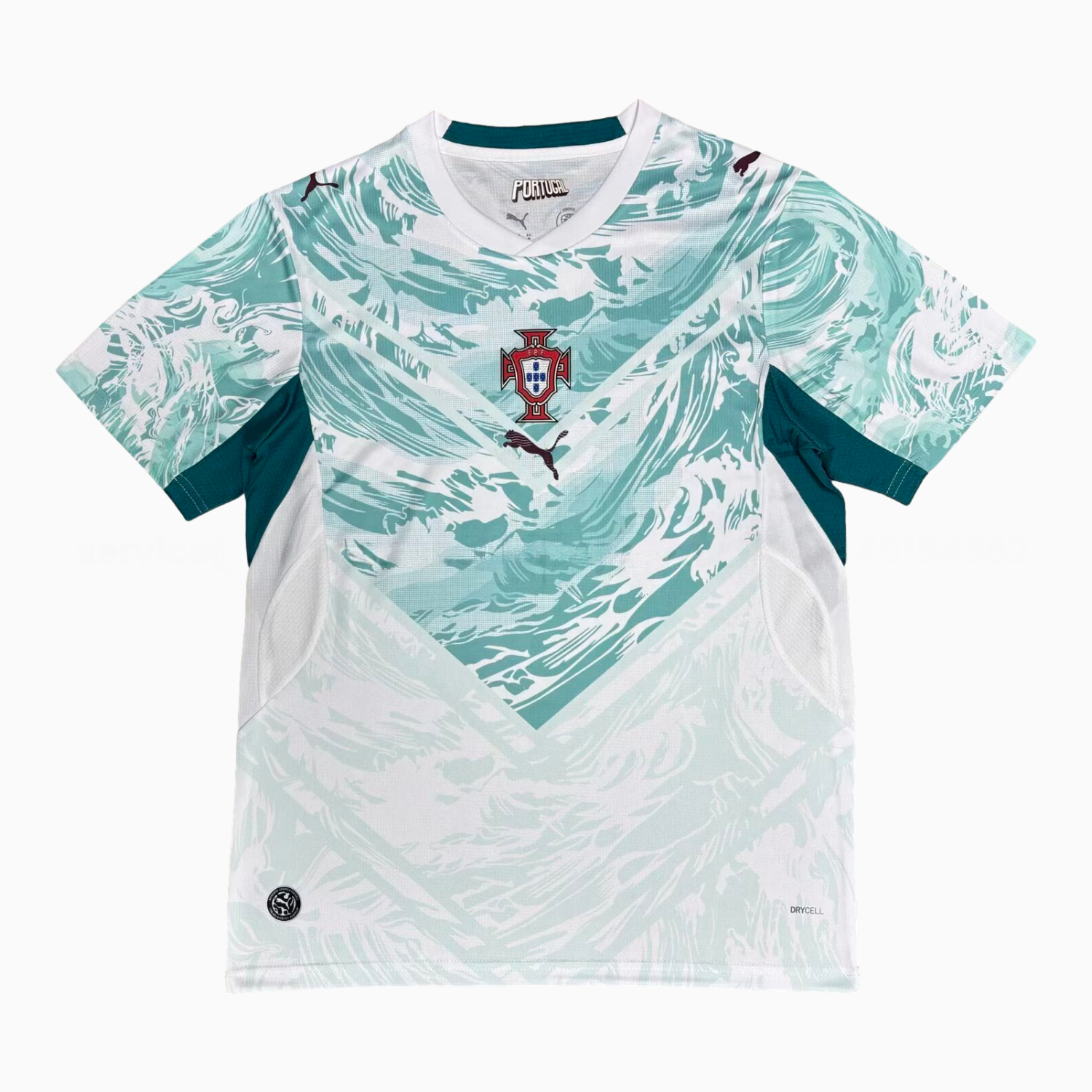 Portugal 2026 Away White And Cyan Jersey - Fans Version - ManixJersey