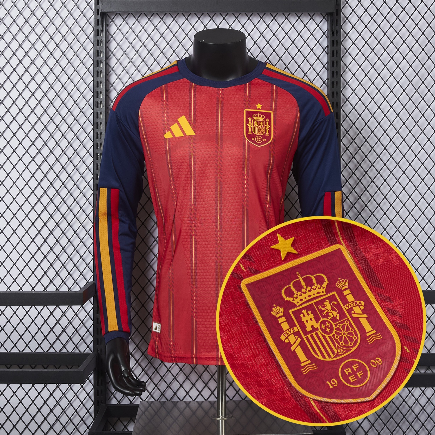 Spain 2026 Home Long Sleeves Jersey - Player Version - ManixJersey
