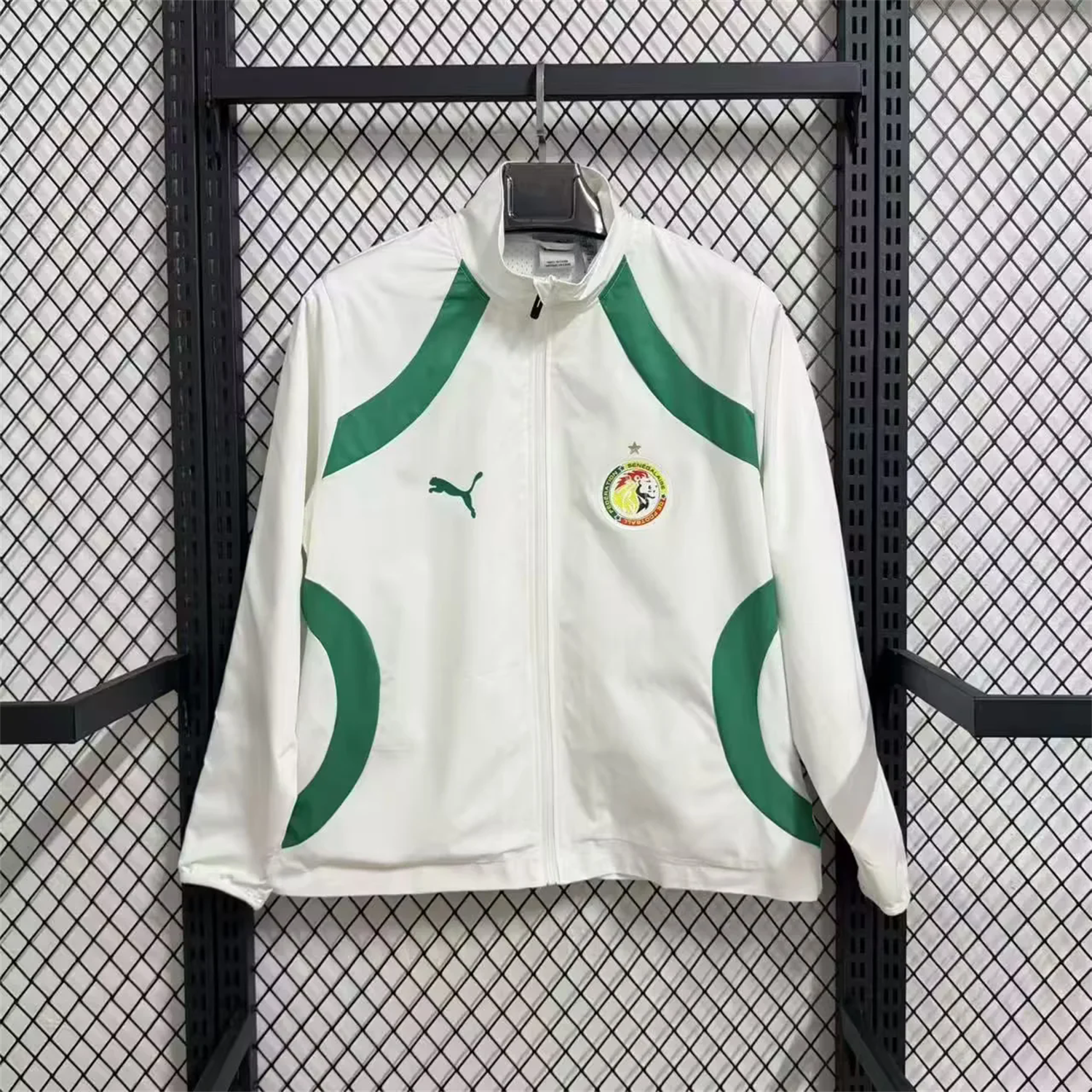 Senegal 25-26 Windbreaker Jacket - White And Green - ManixJersey