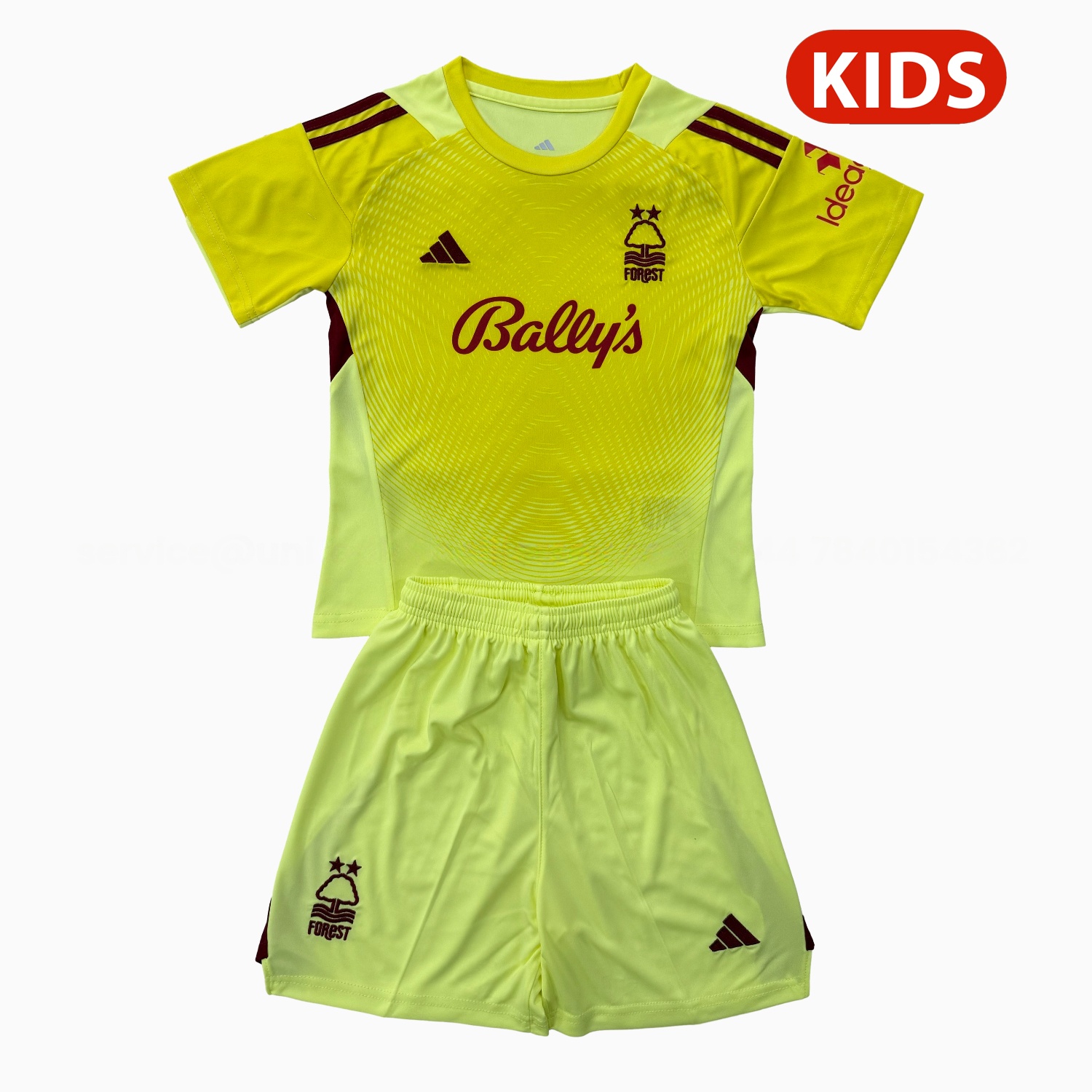 Nottingham Forest 25-26 Yellow Goalkeeper Kids Kit - ManixJersey