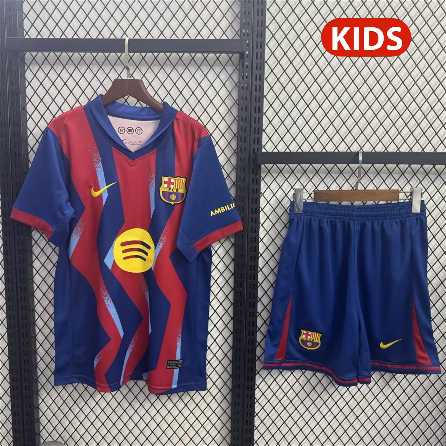 Barcelona 25-26 Fourth Kids Kit - ManixJersey