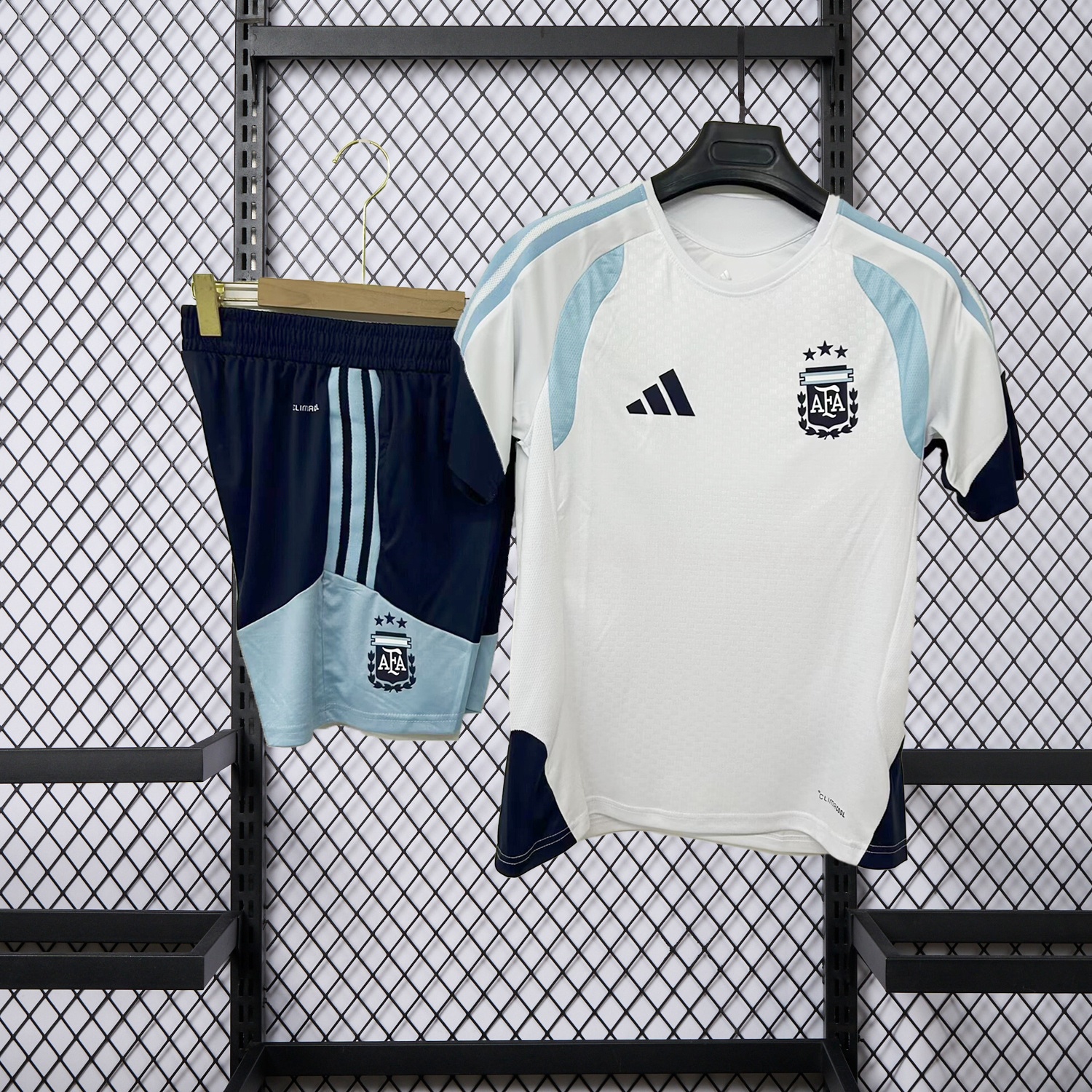 Argentina 2026 White Pre-Match Training Kids Kit - ManixJersey