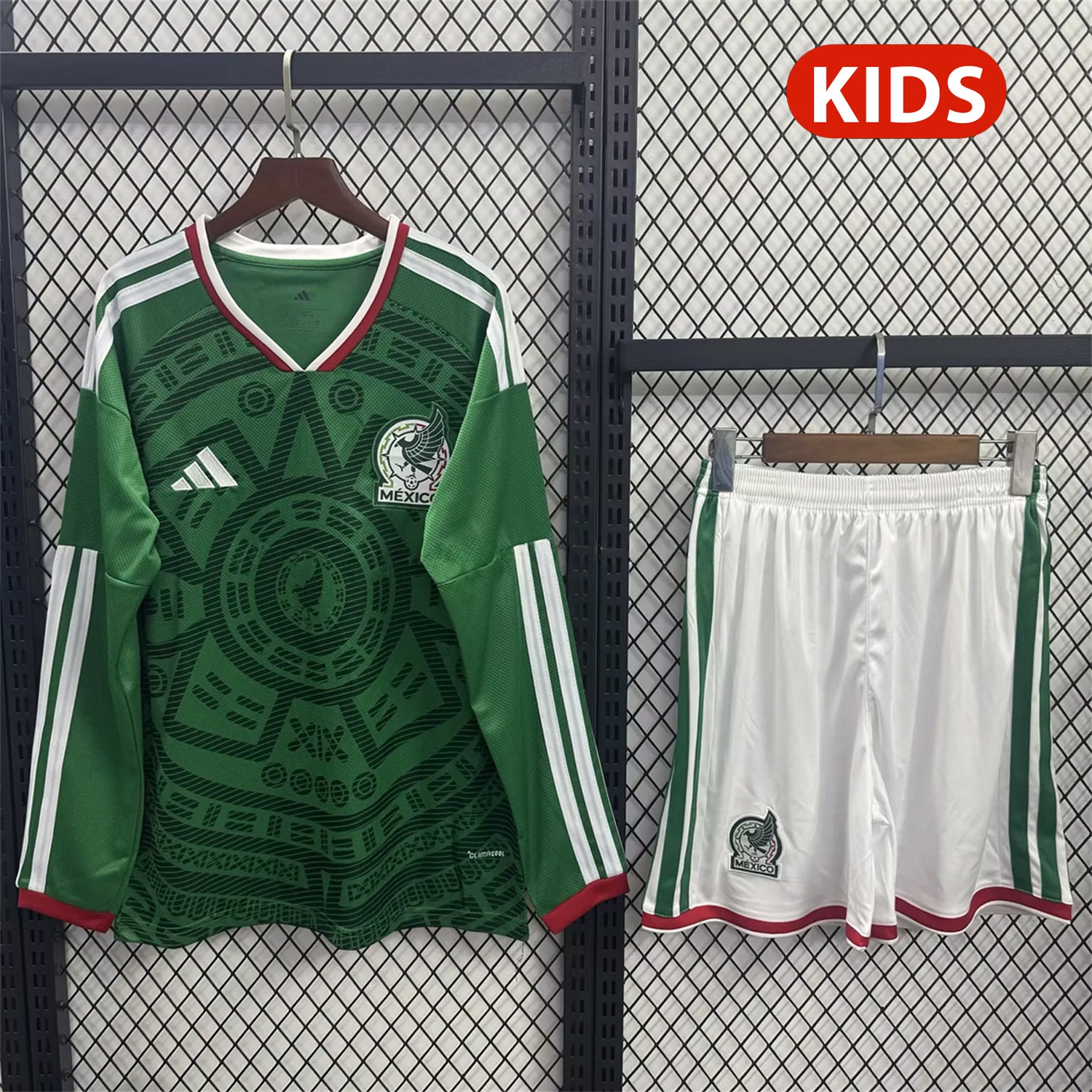 Mexico 2026 Home Long Sleeves Kids Kit - ManixJersey