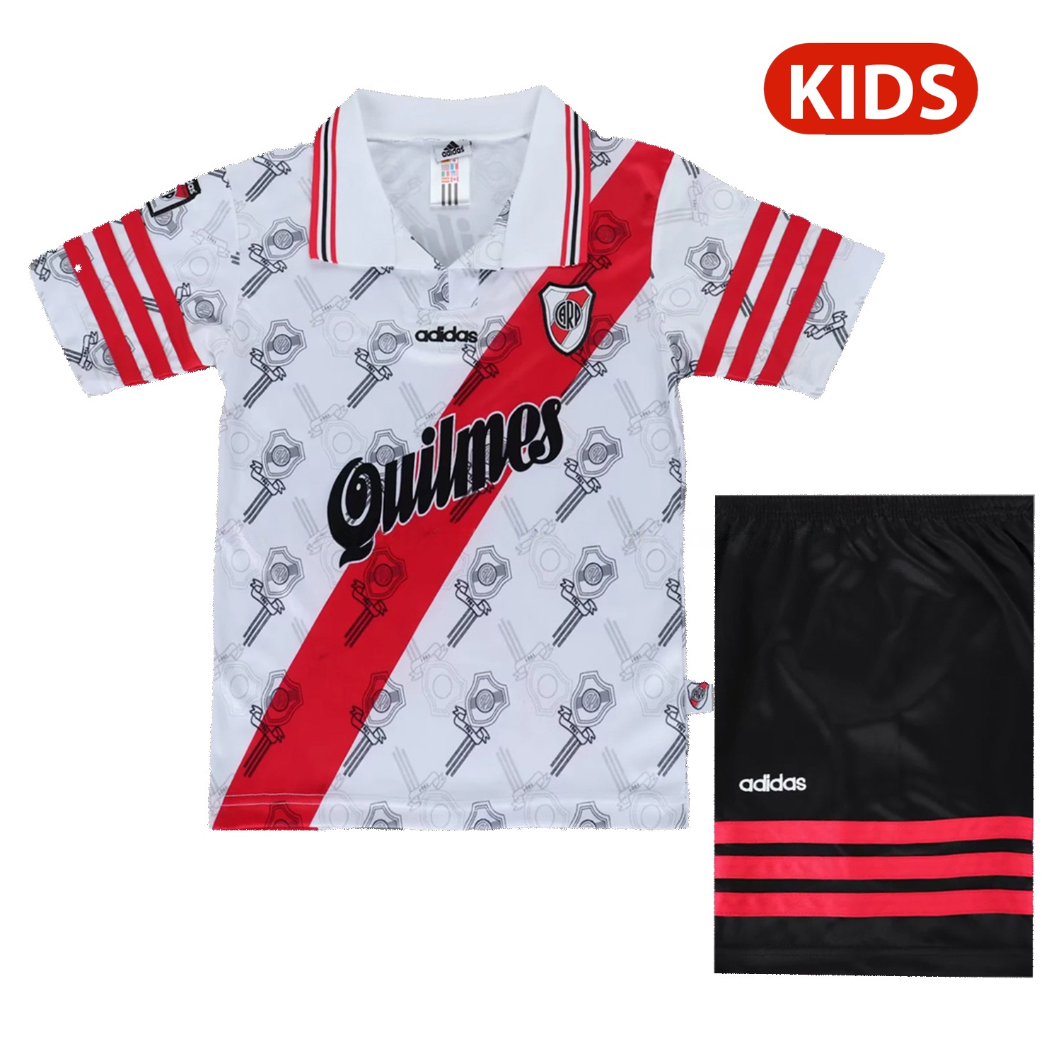 Retro River Plate 1996-97 Home Kids Kit - ManixJersey
