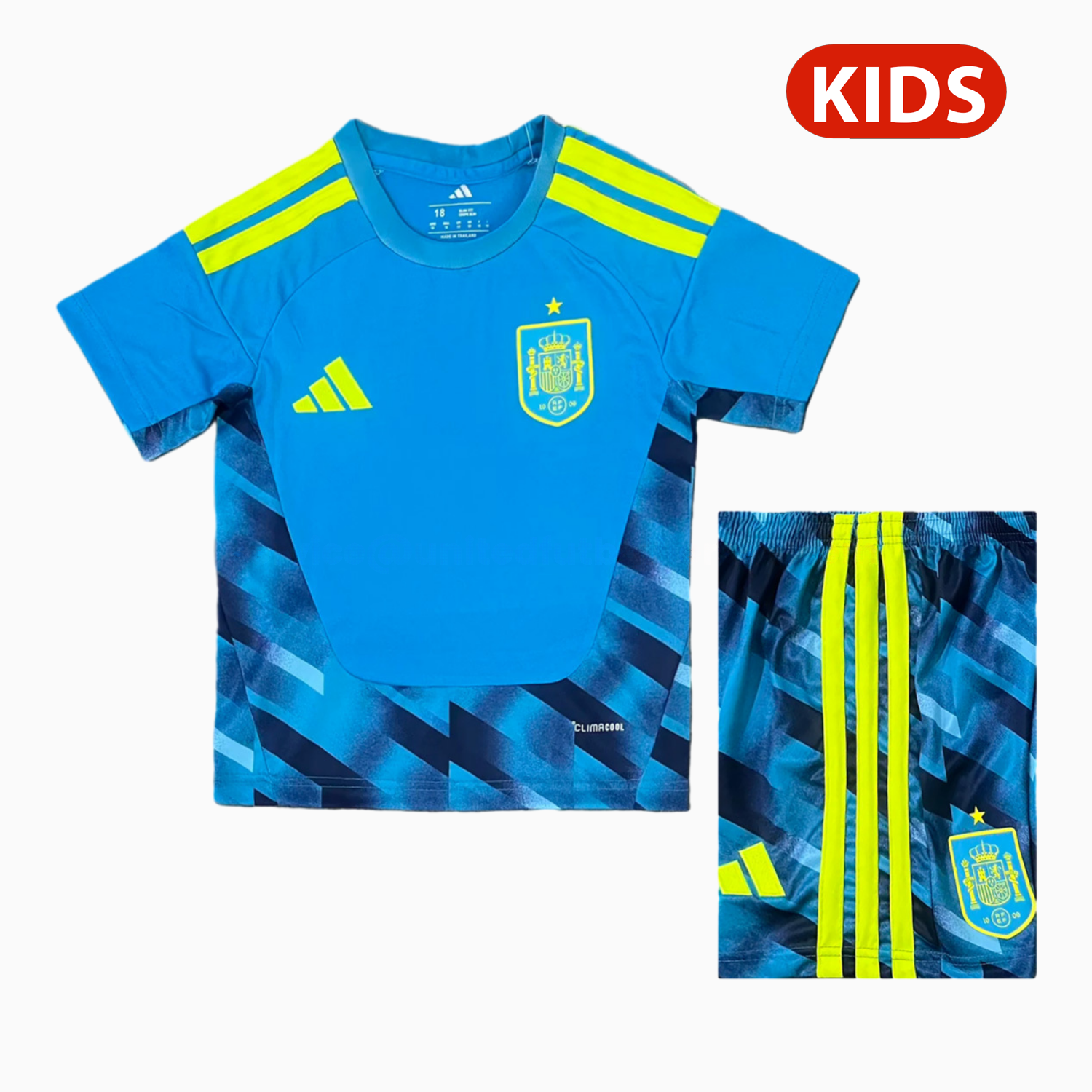 Spain 2026 Goalkeeper Blue Kids Kit - ManixJersey