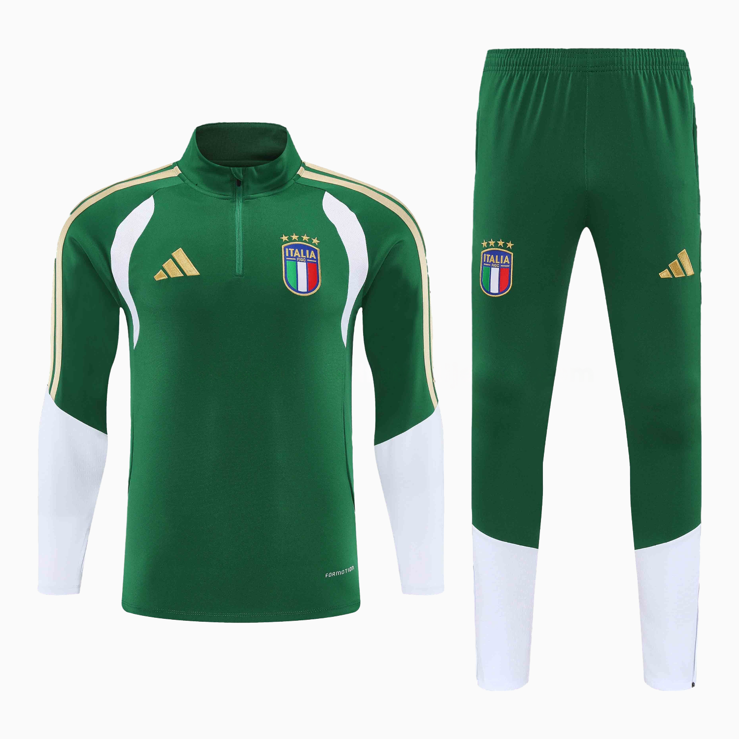 Italy 2026 Kids Long Sleeve Training Set - Green Top & Pants - ManixJersey