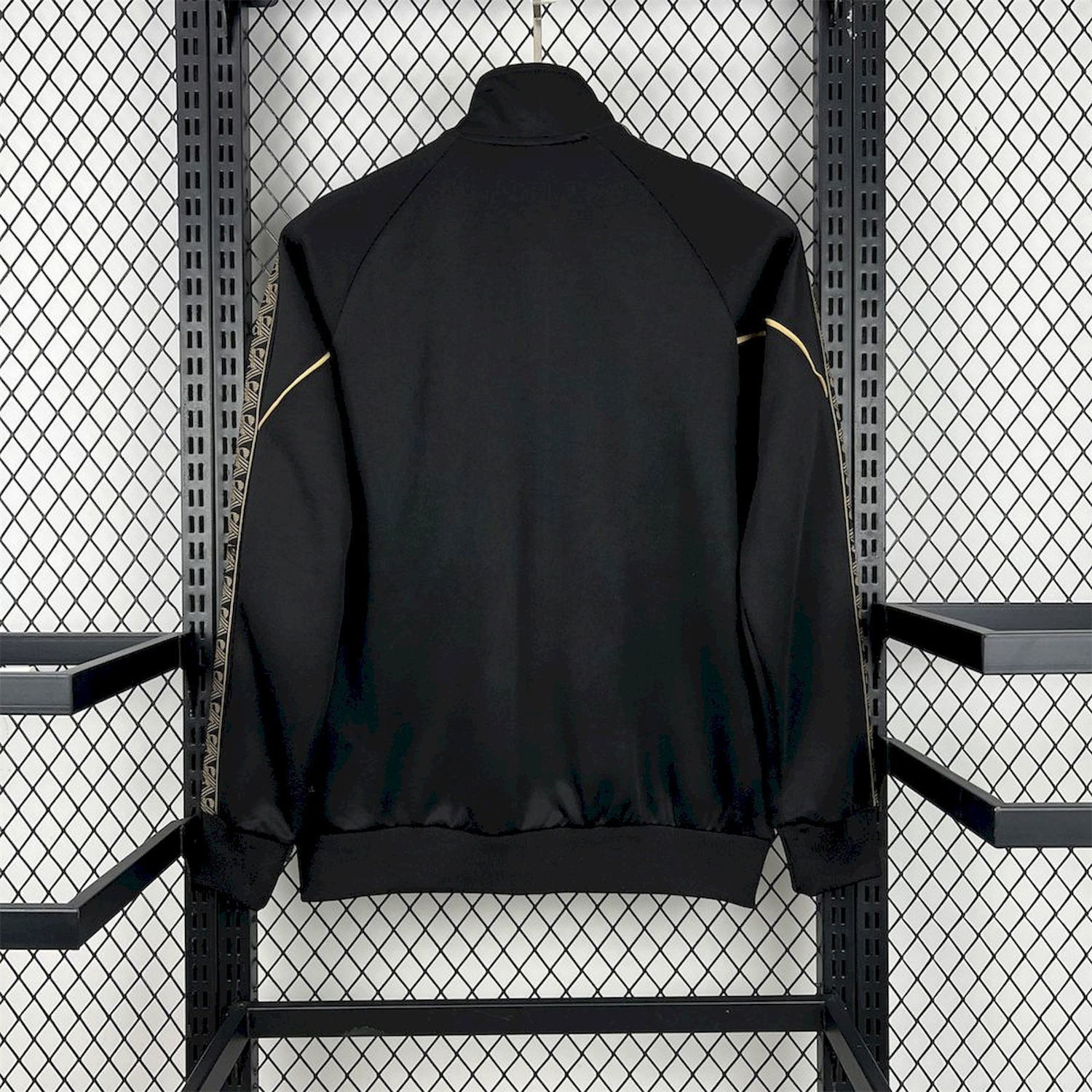 Portugal 25-26 Eusebio Special Windbreaker Training Set - Black White Top and Pants - ManixJersey