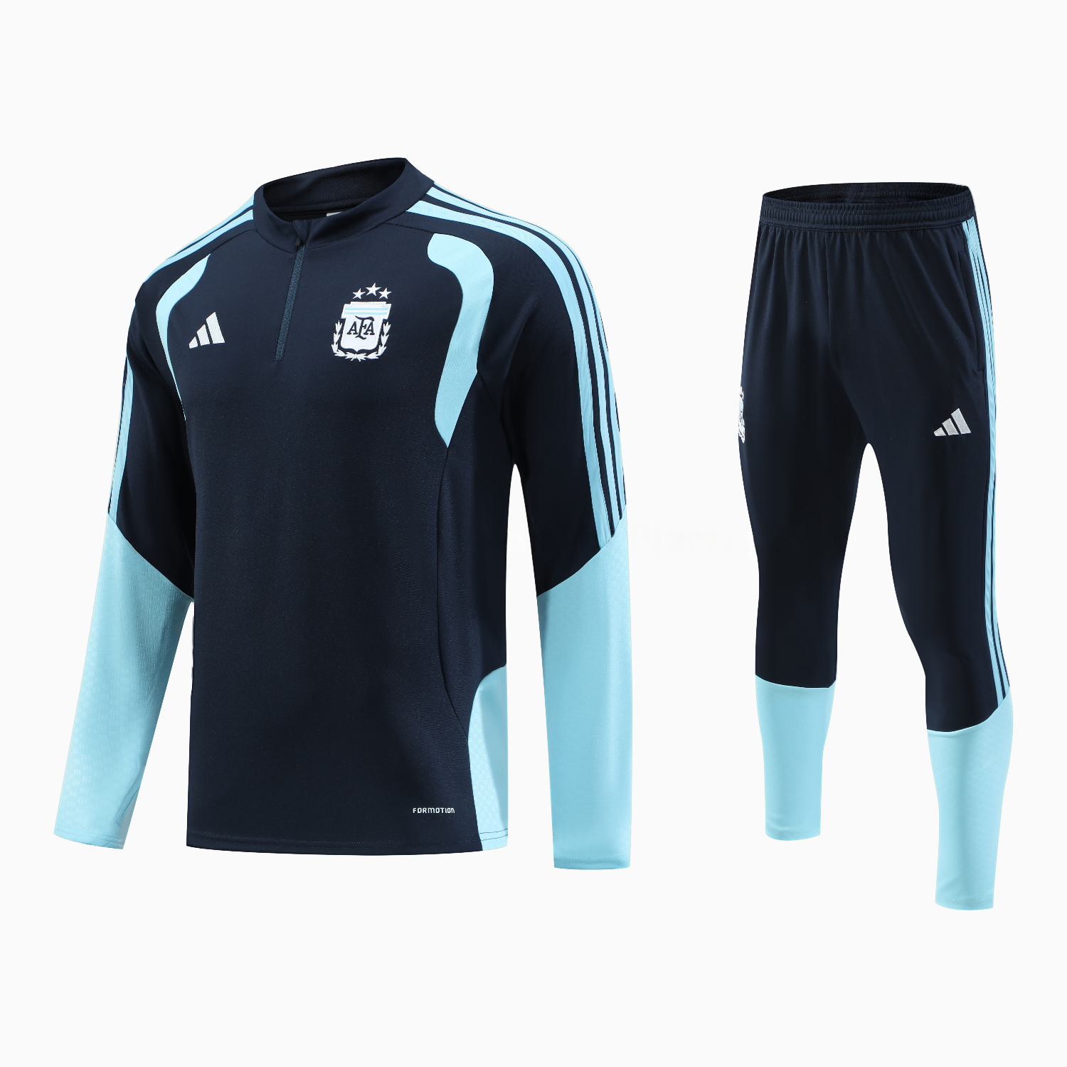 Argentina 2026 Long Sleeve Training Set - Blue Black Top & Pants - ManixJersey