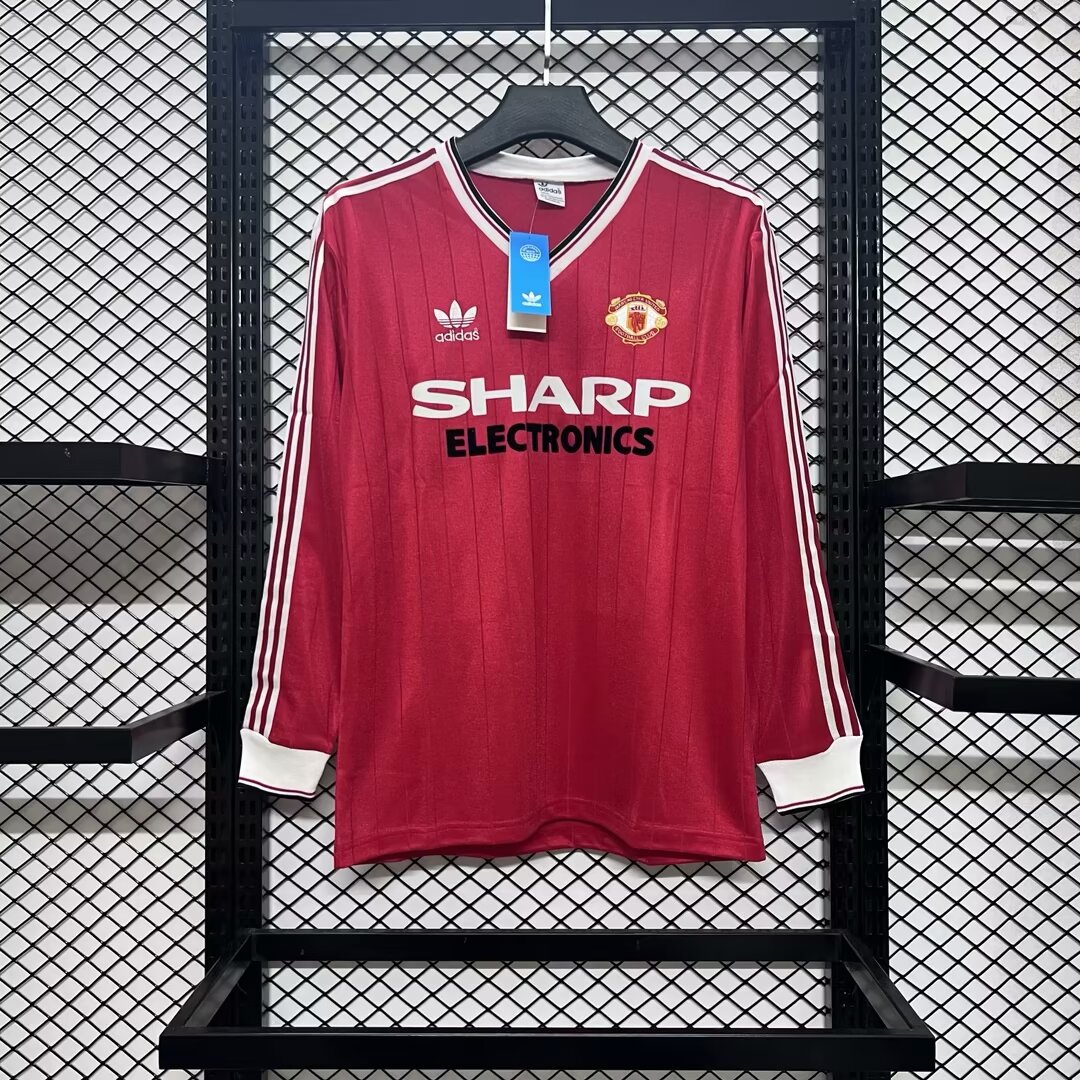 Manchester United Retro 82-83 Home Long Sleeve Jersey - ManixJersey