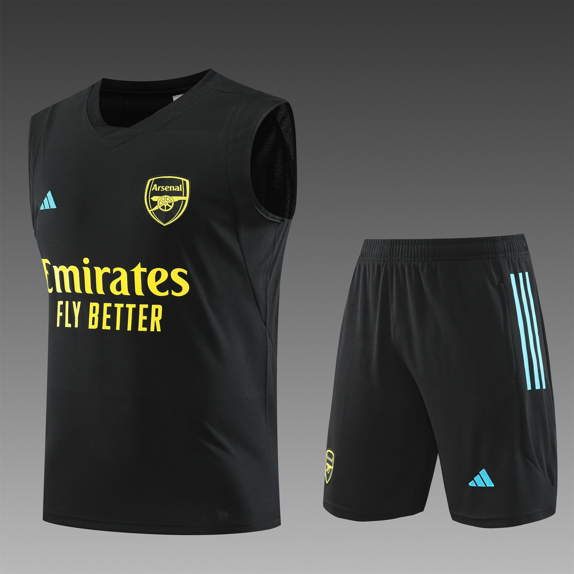 Arsenal 23-24 Player Vest Training Set Black - ManixJersey