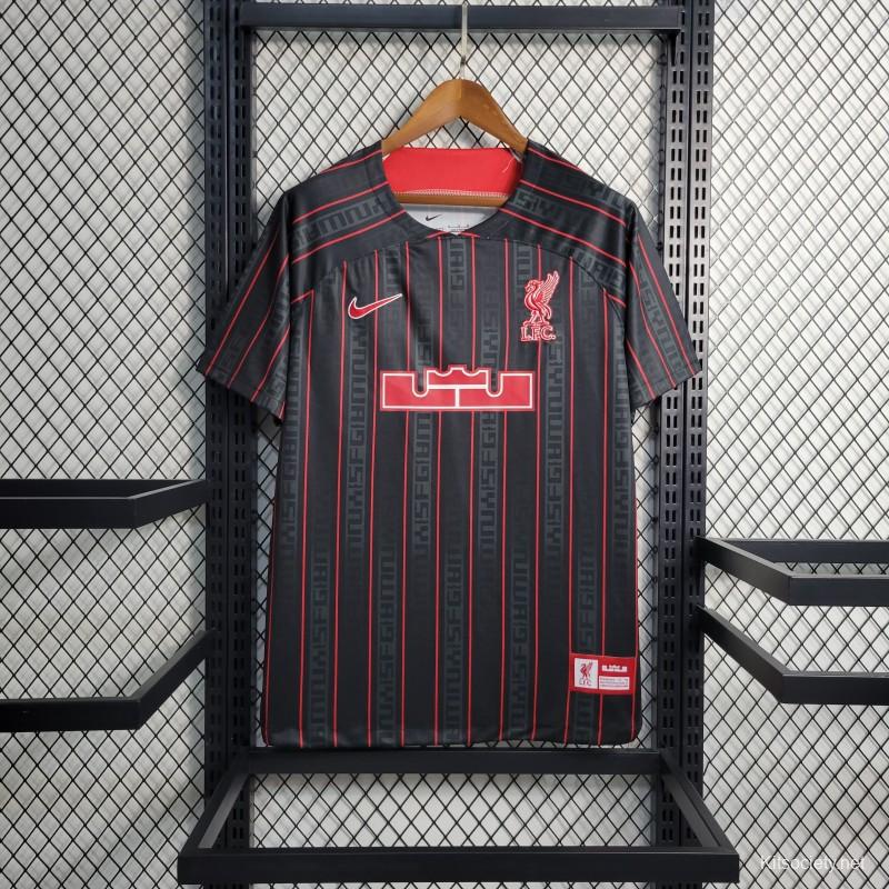 23-24 Liverpool x LeBron James Black Jersey - Fans Version - ManixJersey