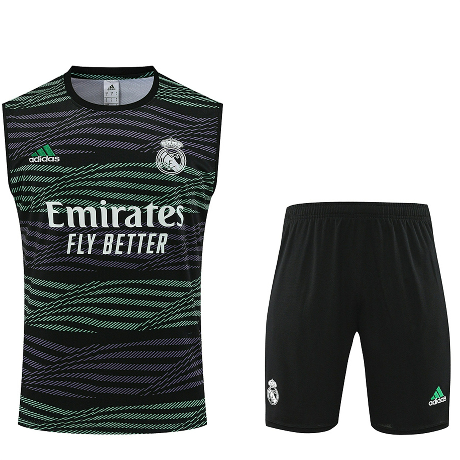 Real Madrid 23-24 Striped Training Vest Suit - ManixJersey