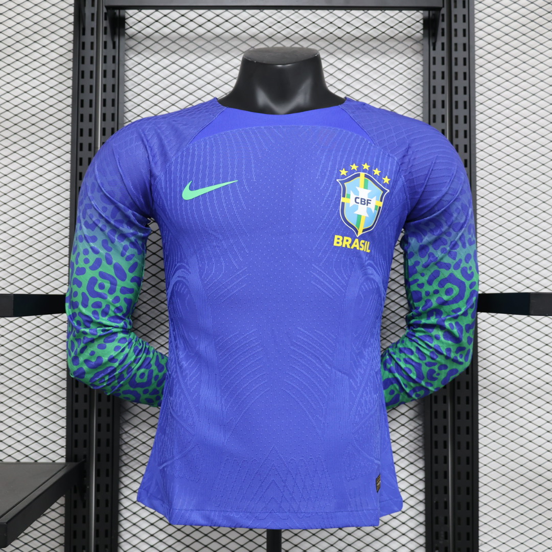 Brazil 22-23 Away Long Sleeve Jersey - Player Version - ManixJersey