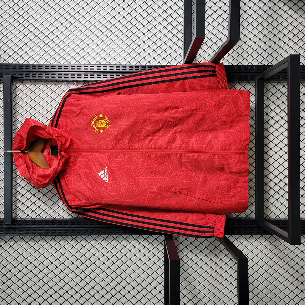 Manchester United 23-24 DNA Windbreaker Jacket - Red - ManixJersey