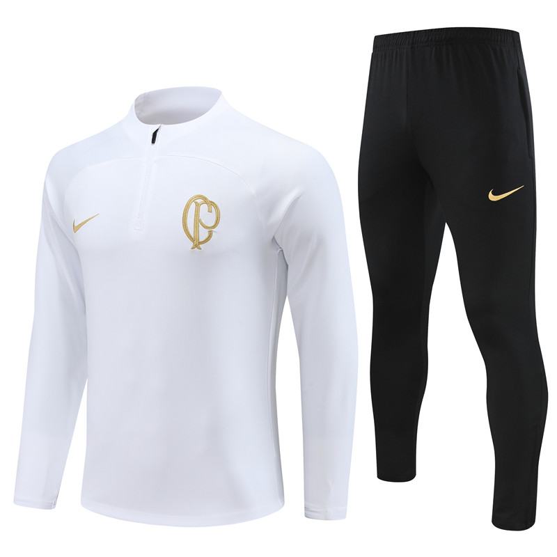 Sport Club Corinthians Paulista 23-24 Long Sleeve Training Set -White - ManixJersey