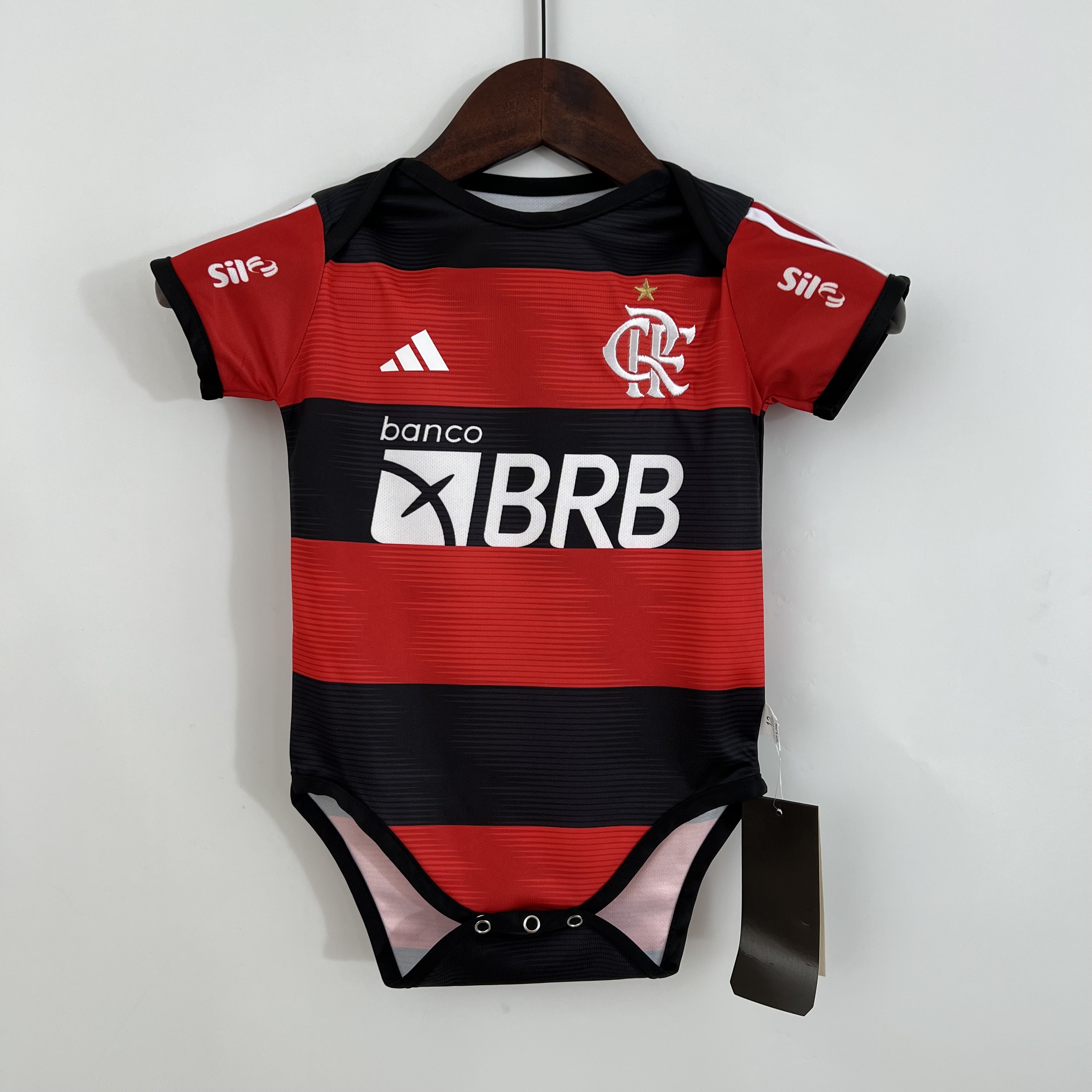 Flamengo 23-24 Home Stadium Baby Crawling Suit - ManixJersey