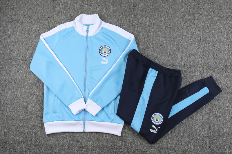 Manchester City 23-24 Jacket Training Tracksuit - Sky Blue - ManixJersey