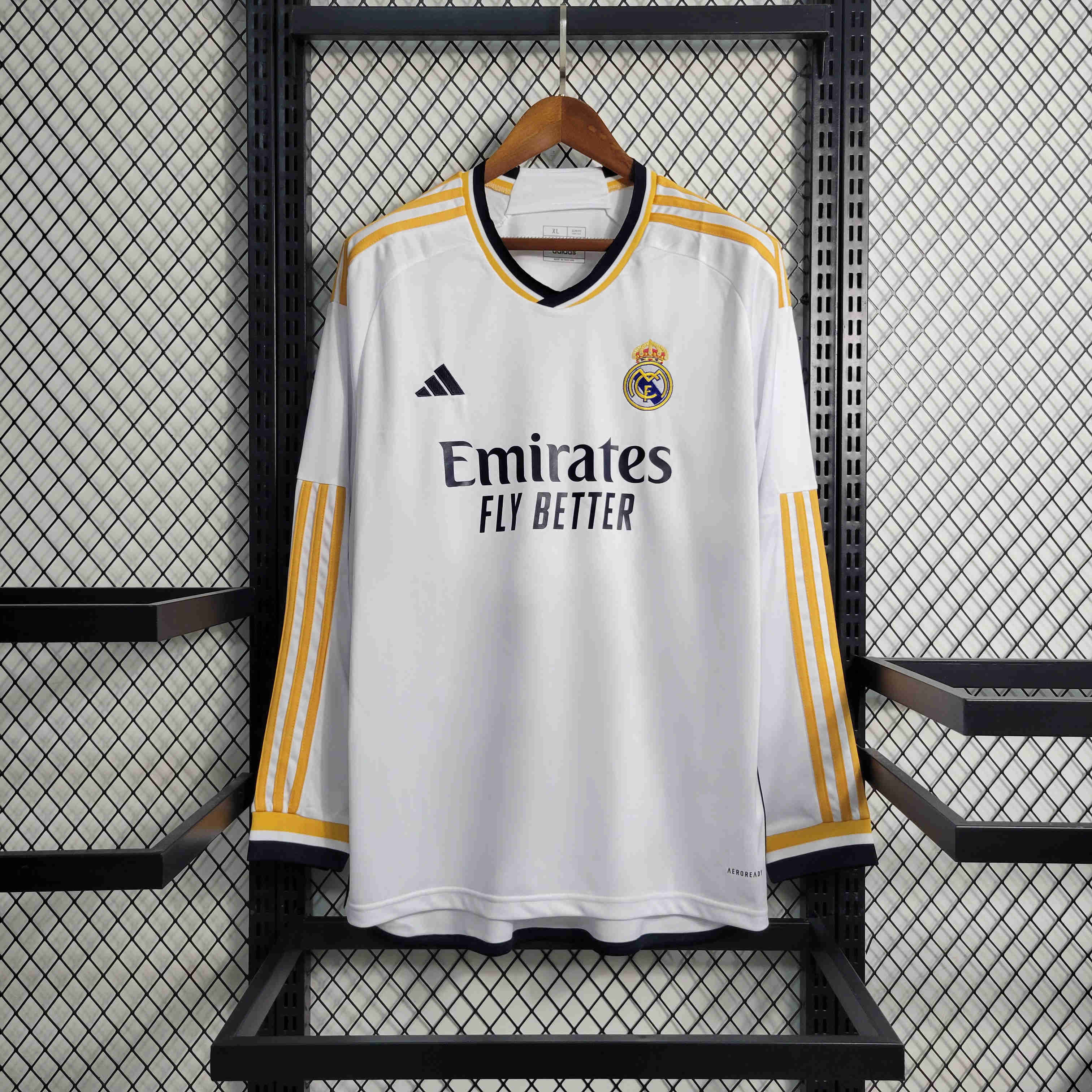 23-24 Real Madrid Home Long Sleeve Jersey - Fans Version - ManixJersey