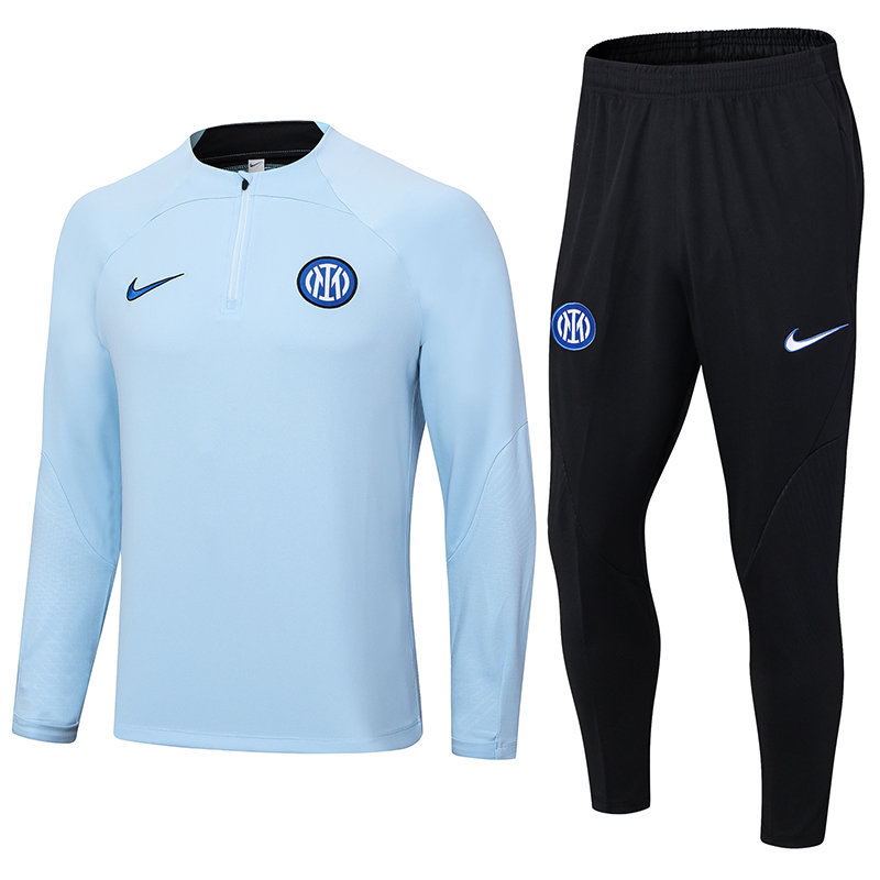 Inter Milan 23-24 Long Sleeve Training Set -Light Blue - ManixJersey